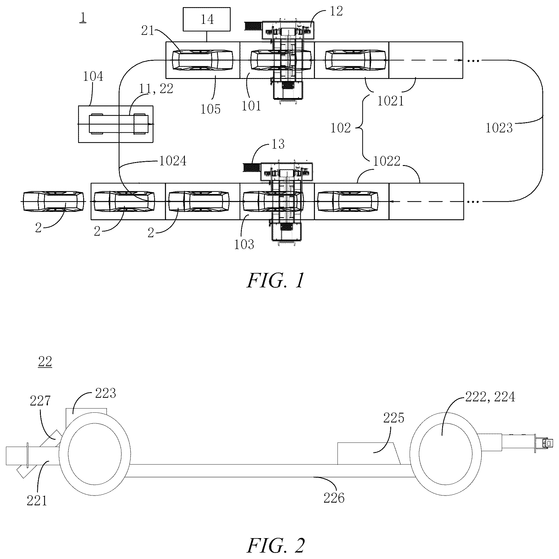 Patent US12617482 — Vehicle final assembly line and vehicle final assembly method — Figure 1