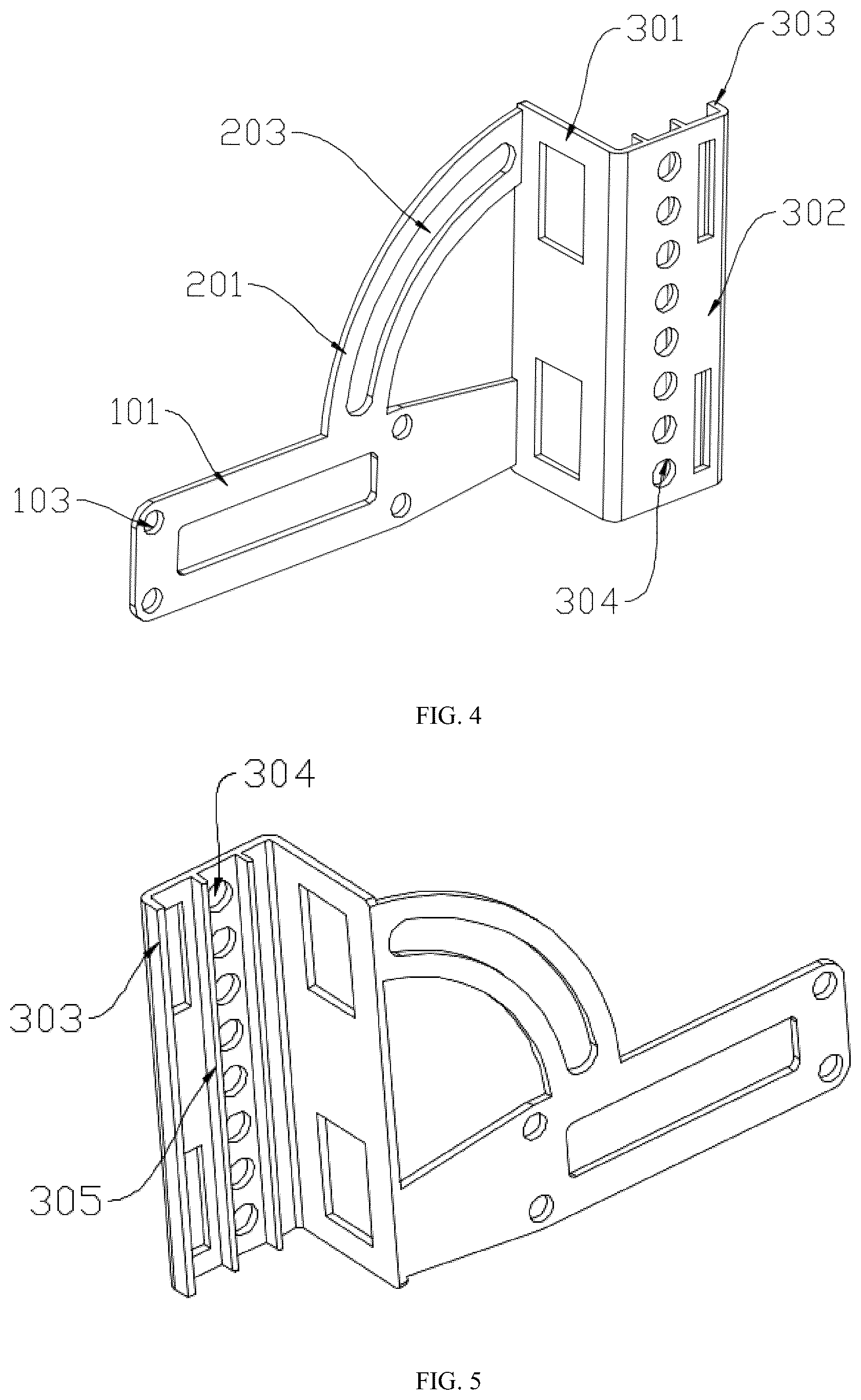 Patent US12617483 Figure 4 – Auxiliary wheel installation bracket