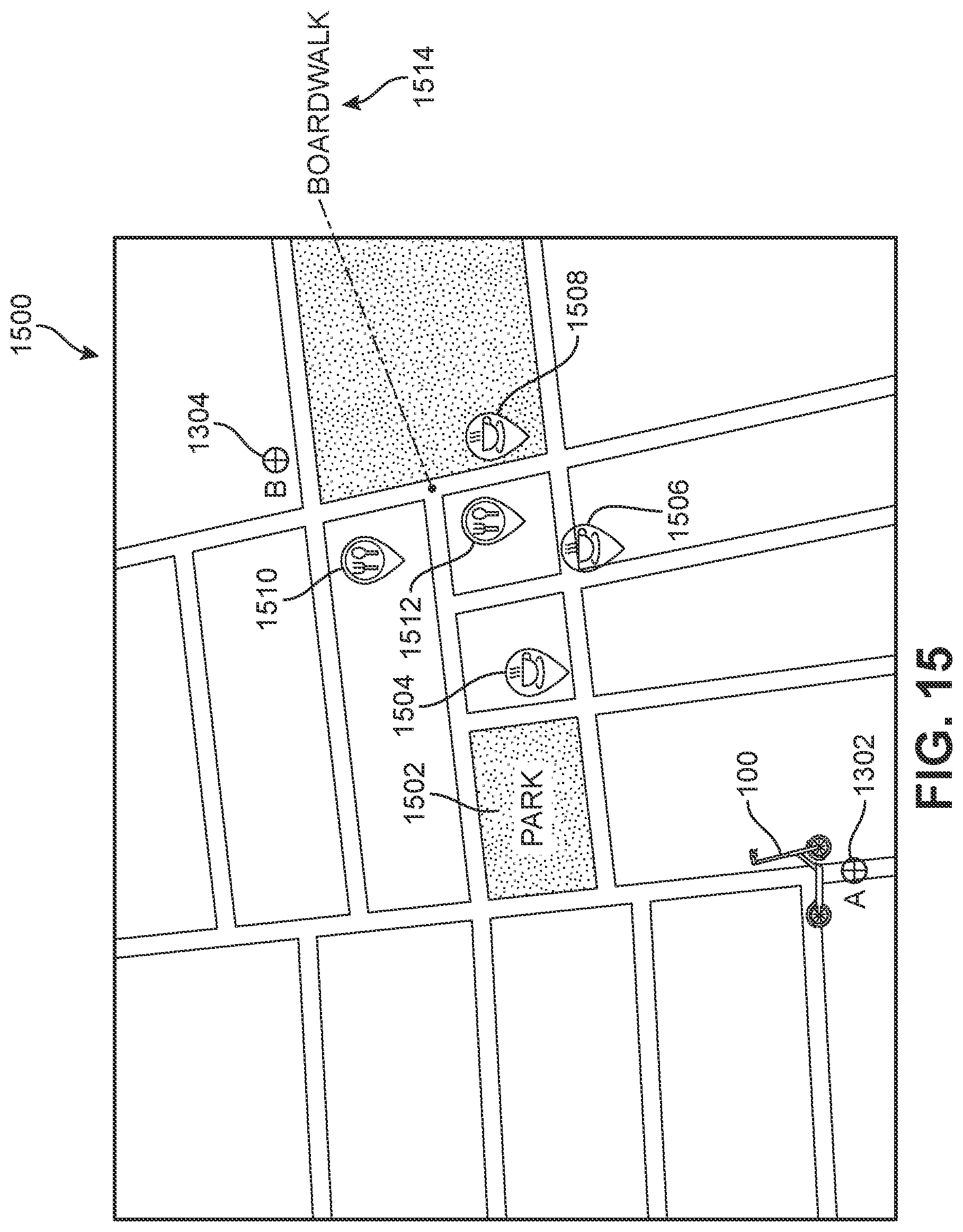 Patent US12617487 Figure 15 – Route guidance for personal transport device based on prosocial behavior costs