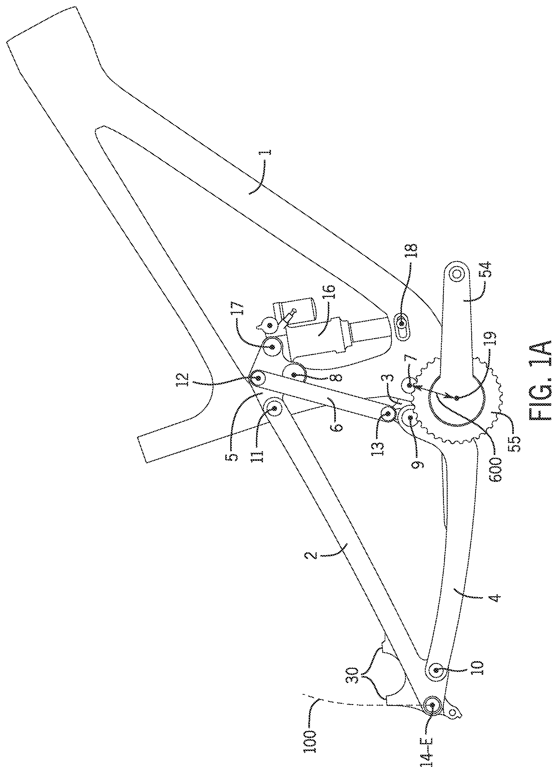 Patent US12617488 — Two-wheeled vehicle with configurable idler — Figure 1