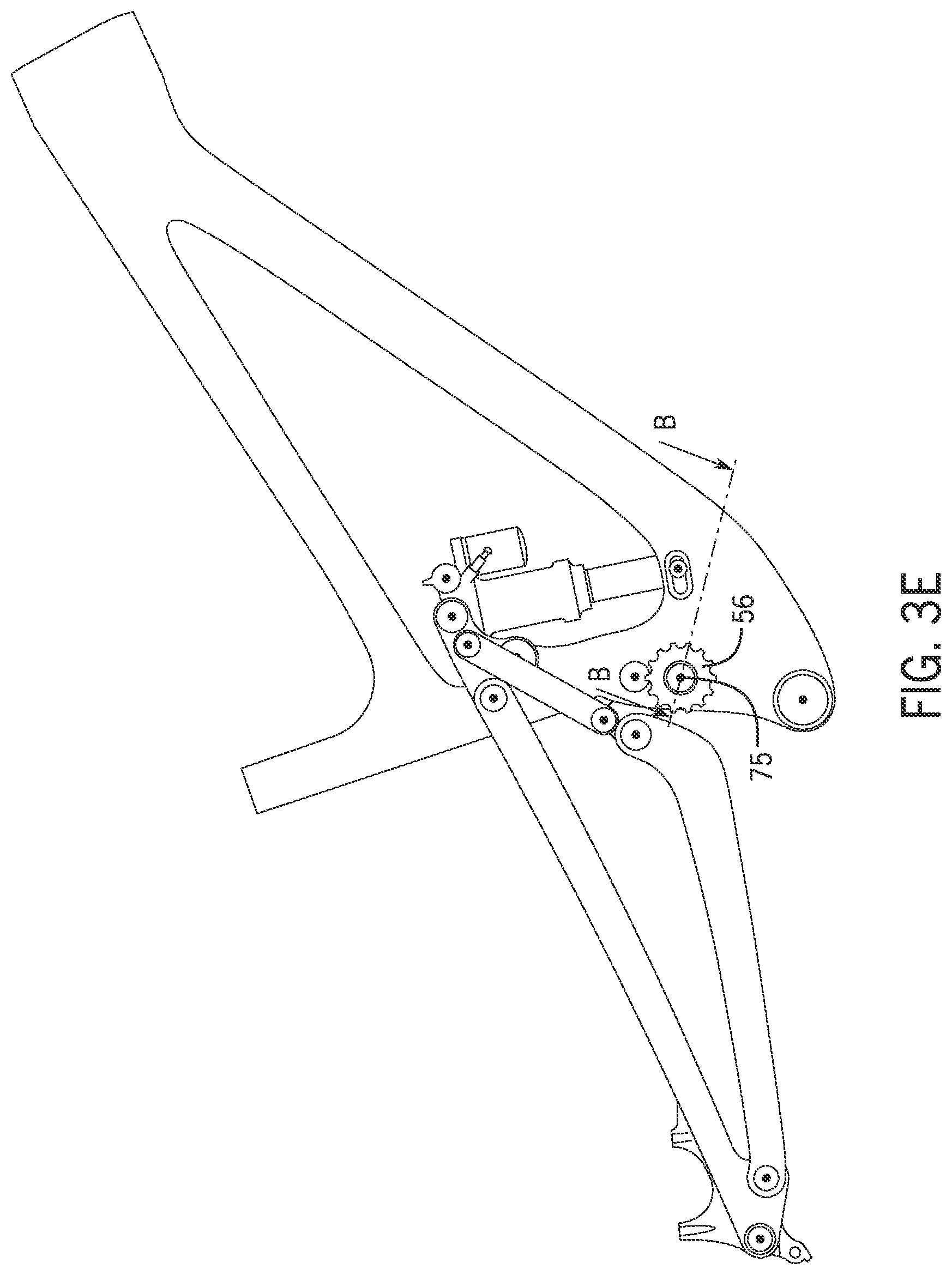 Patent US12617488 Figure 18 – Two-wheeled vehicle with configurable idler