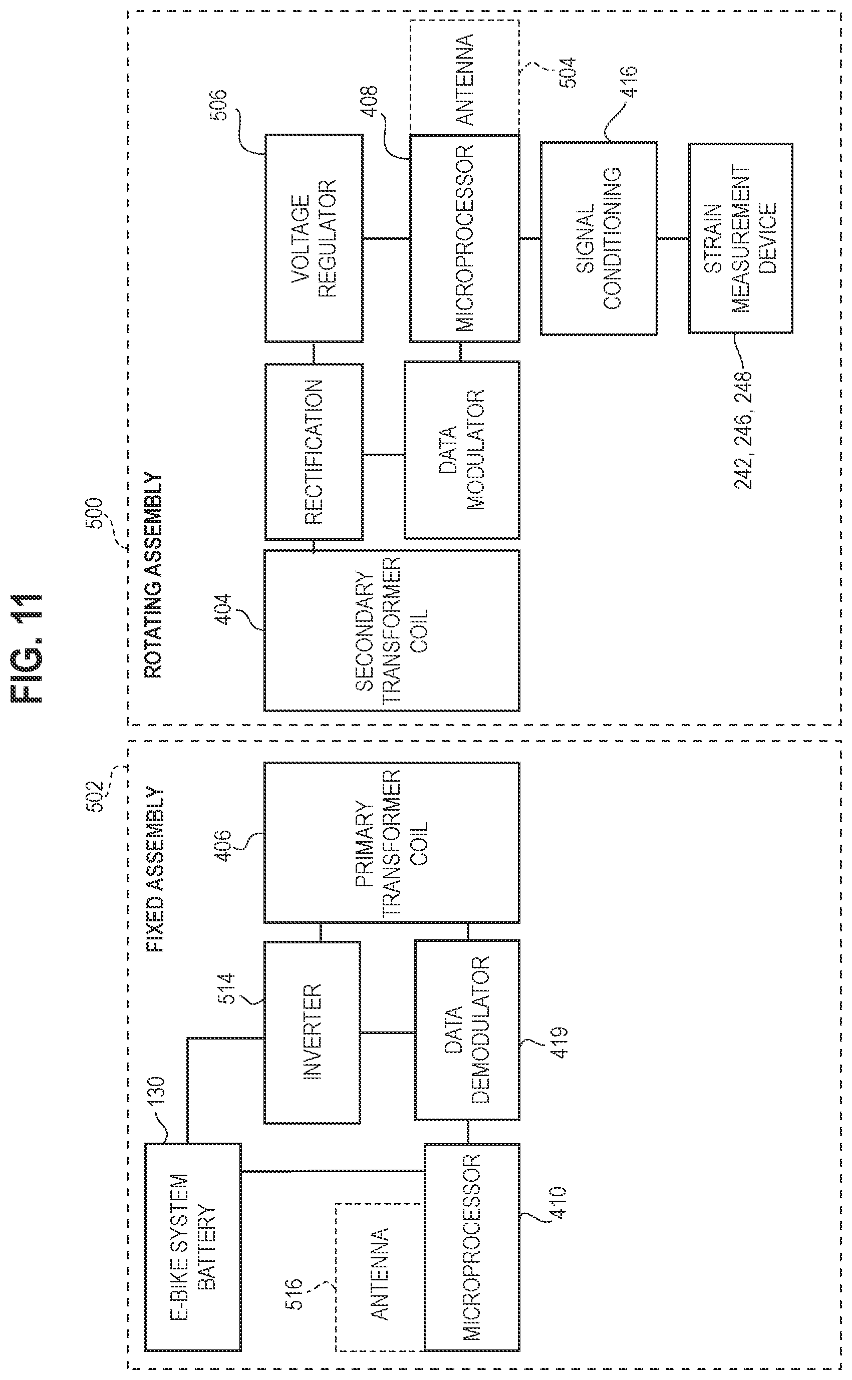 Patent US12617490 Figure 10 – Torque sensor system and drive system for an electric bicycle and methods for the use thereof