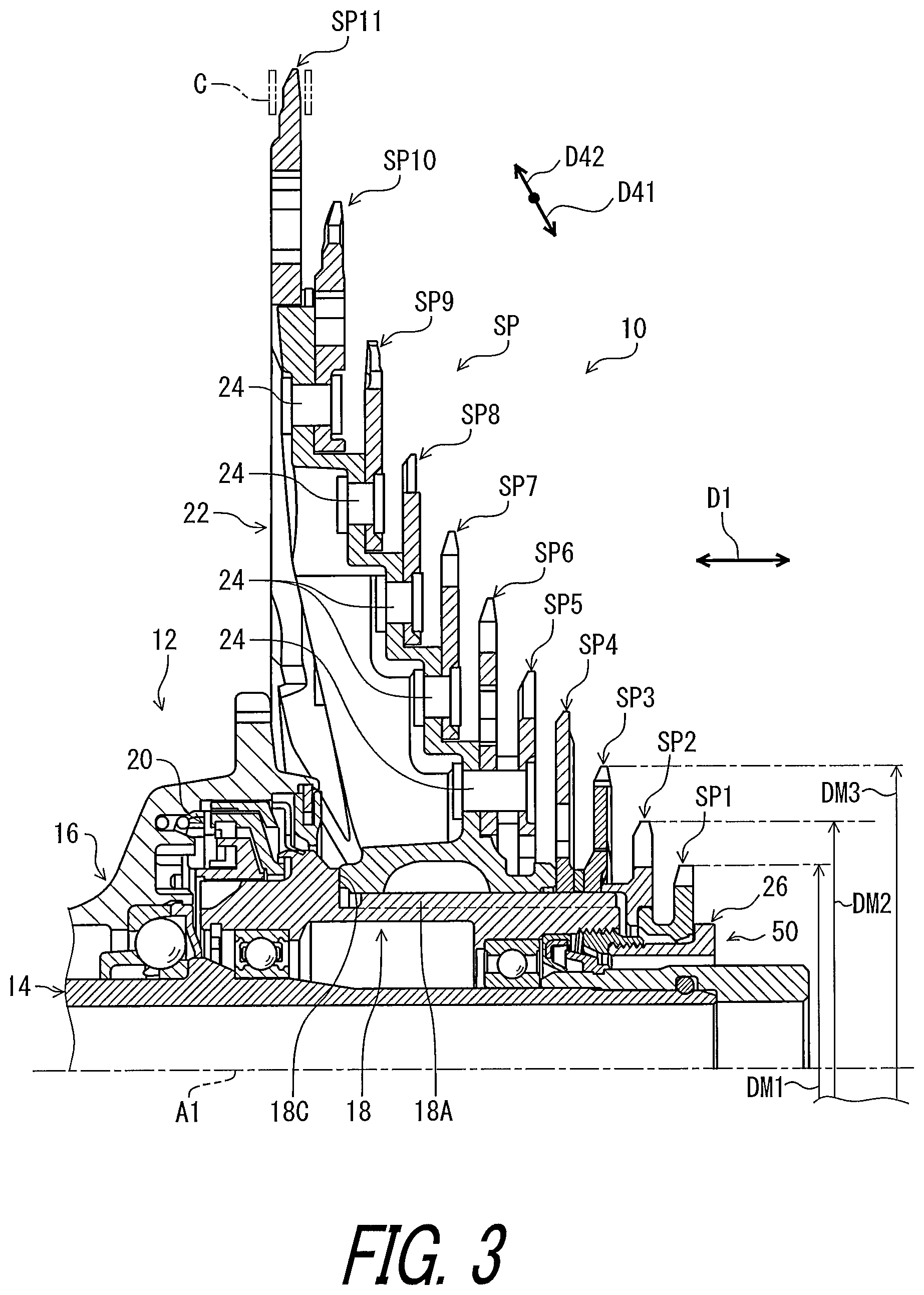 Patent US12617491 Figure 3 – Rear sprocket