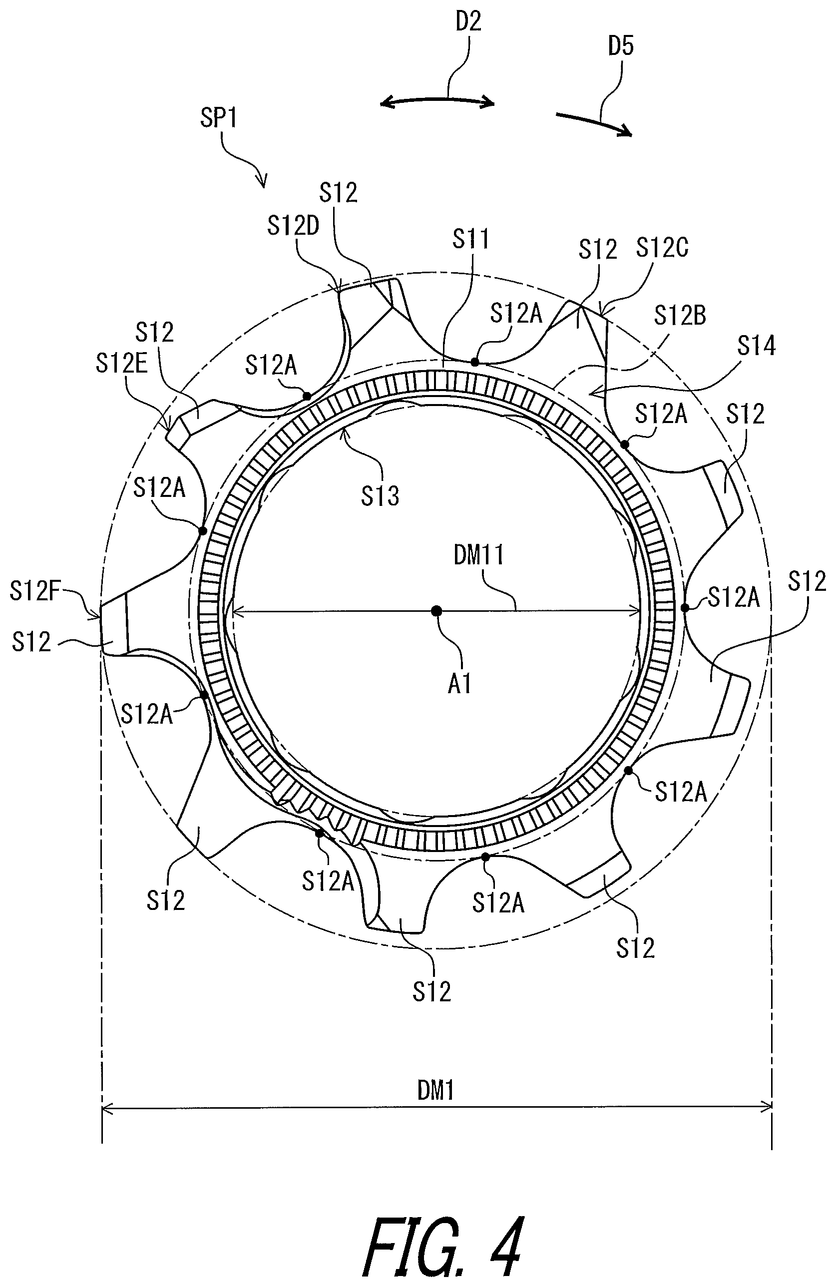 Patent US12617491 Figure 4 – Rear sprocket