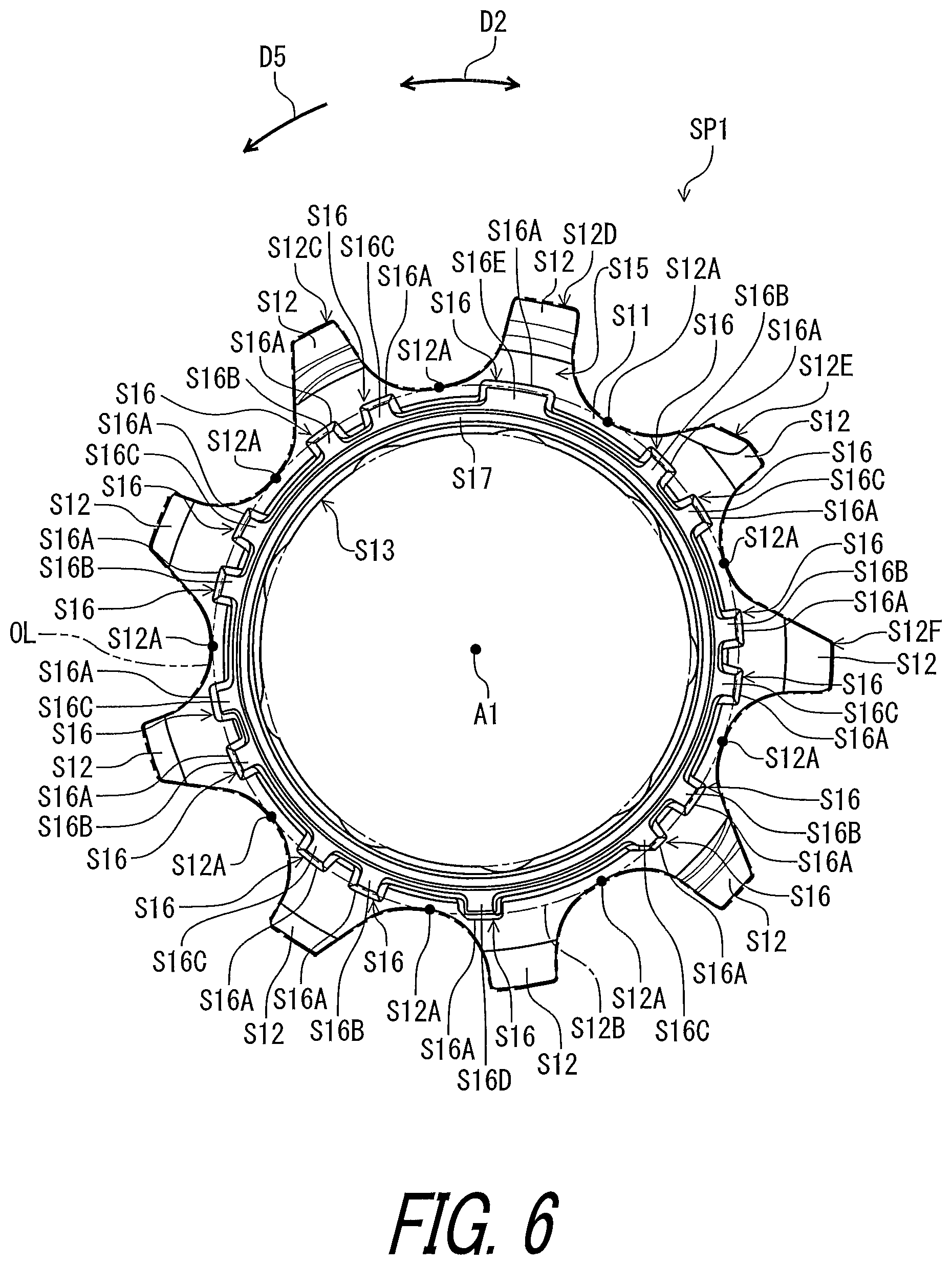 Patent US12617491 Figure 6 – Rear sprocket