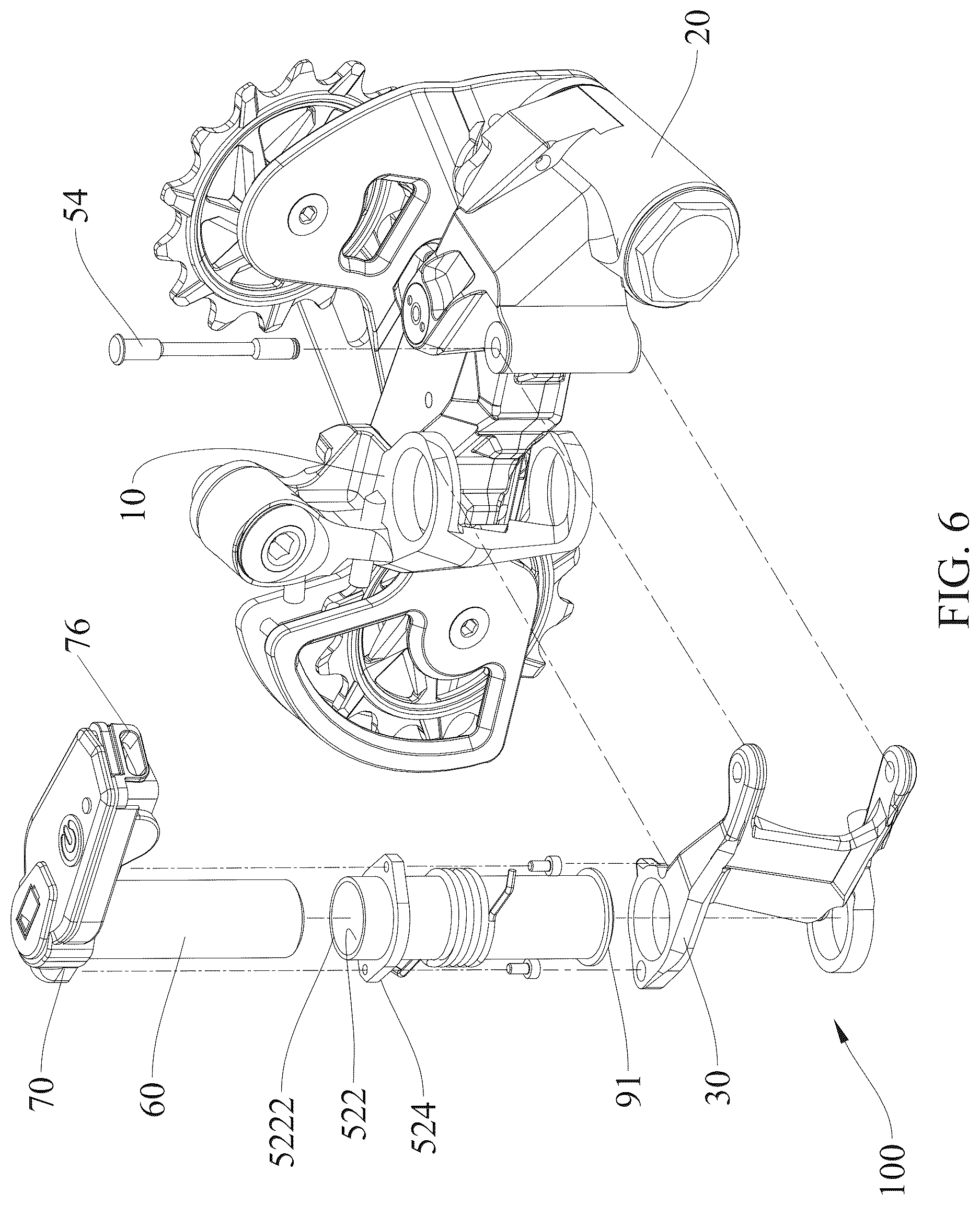 Patent US12617492 Figure 6 – Electronic derailleur