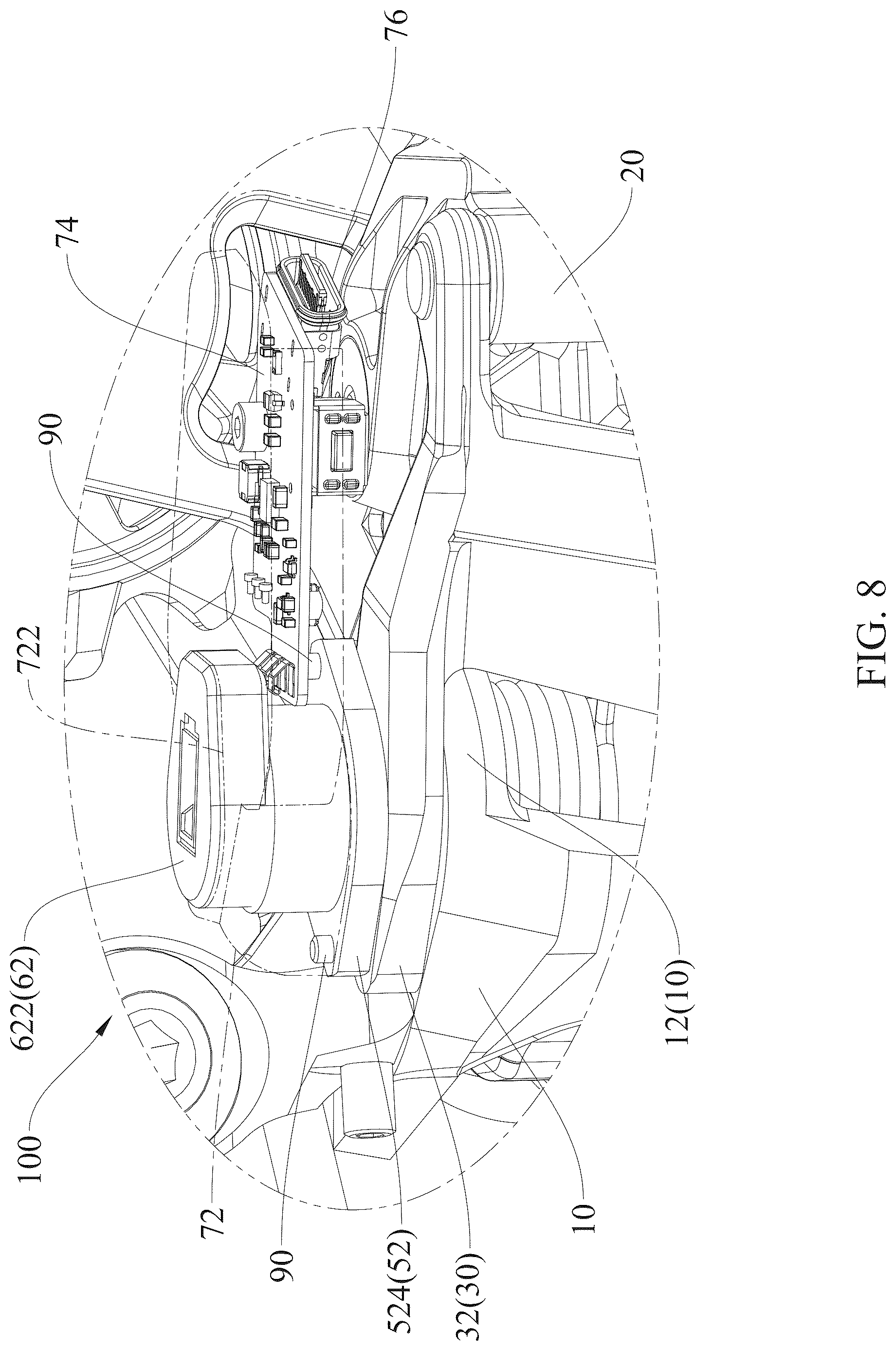 Patent US12617492 Figure 8 – Electronic derailleur