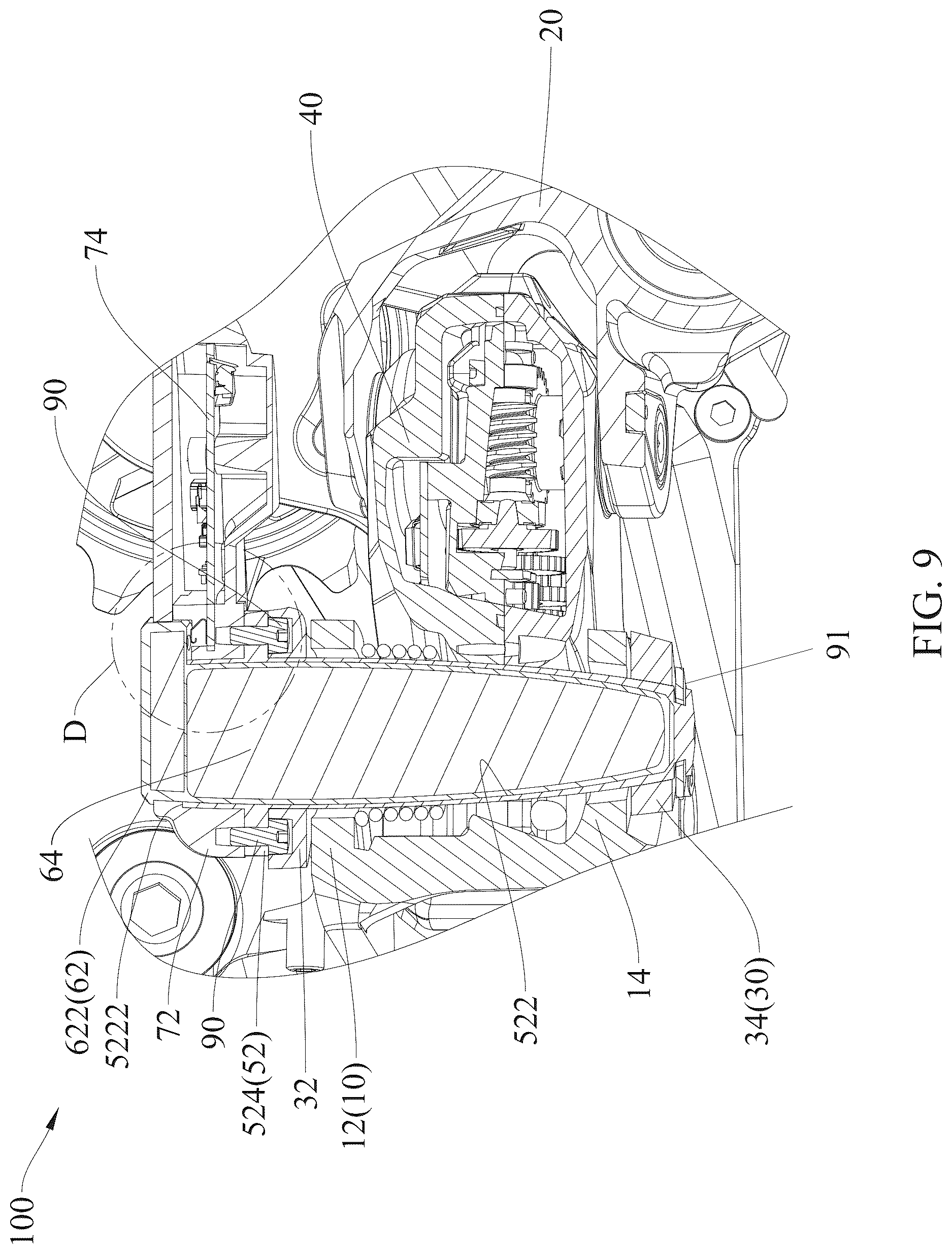 Patent US12617492 Figure 9 – Electronic derailleur