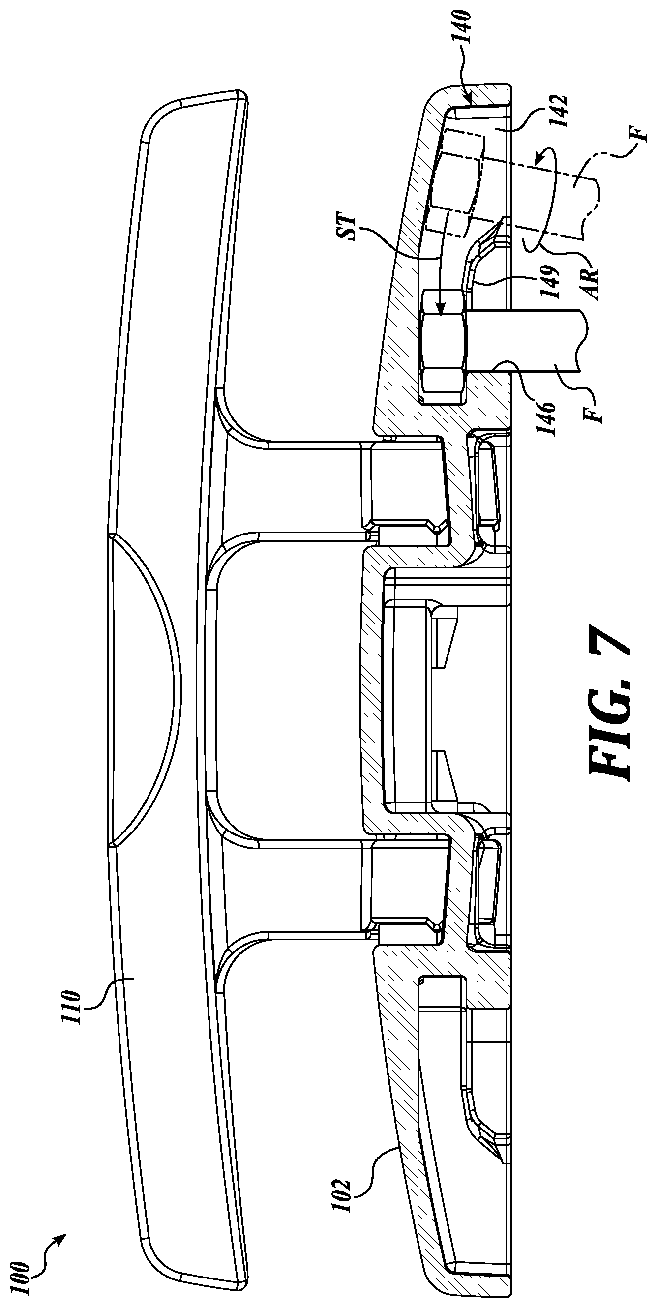 Patent US12617495 Figure 8 – Marine cleat with fastener retention