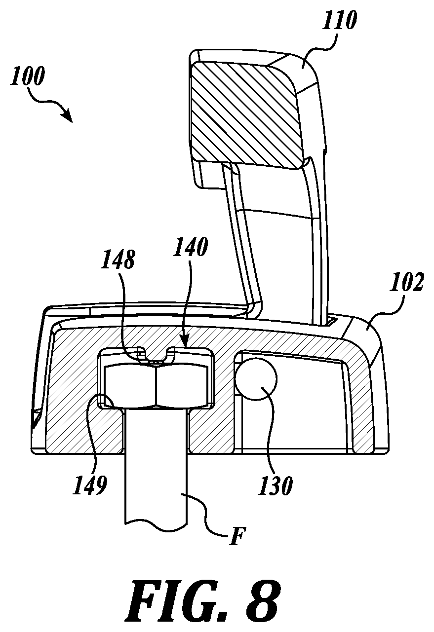 Patent US12617495 Figure 9 – Marine cleat with fastener retention