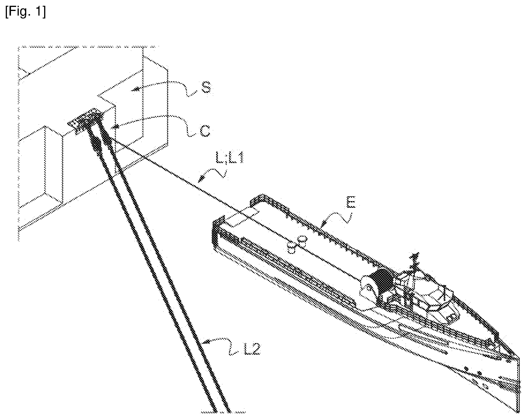 Patent US12617496 — Mechanical connection device, designed for the removable mechanical connection of the free ends of two offshore lines — Figure 1