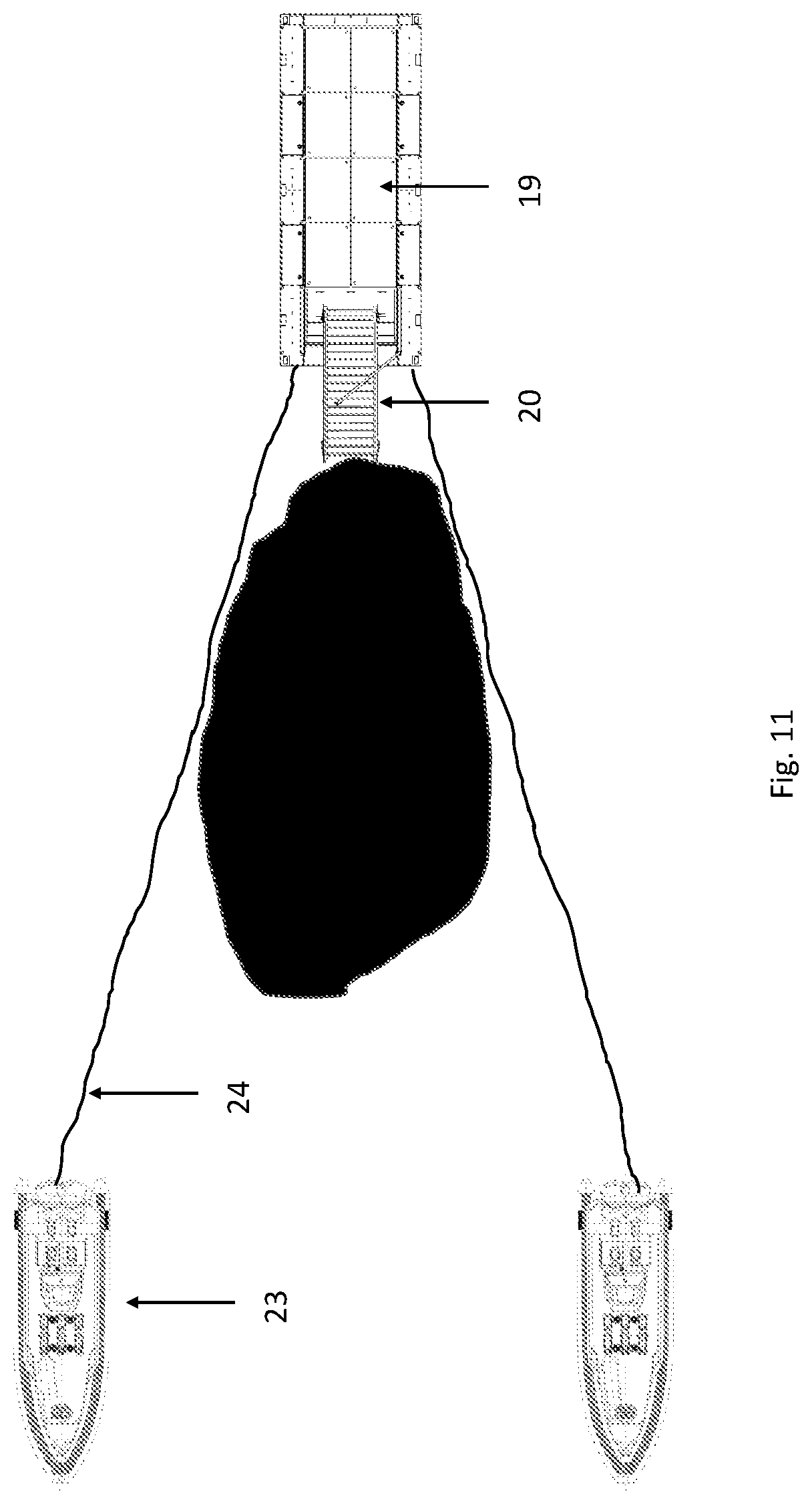 Patent US12617498 Figure 11 – Environmental barge for filtering oil from water in the spill response to oil pollution at sea