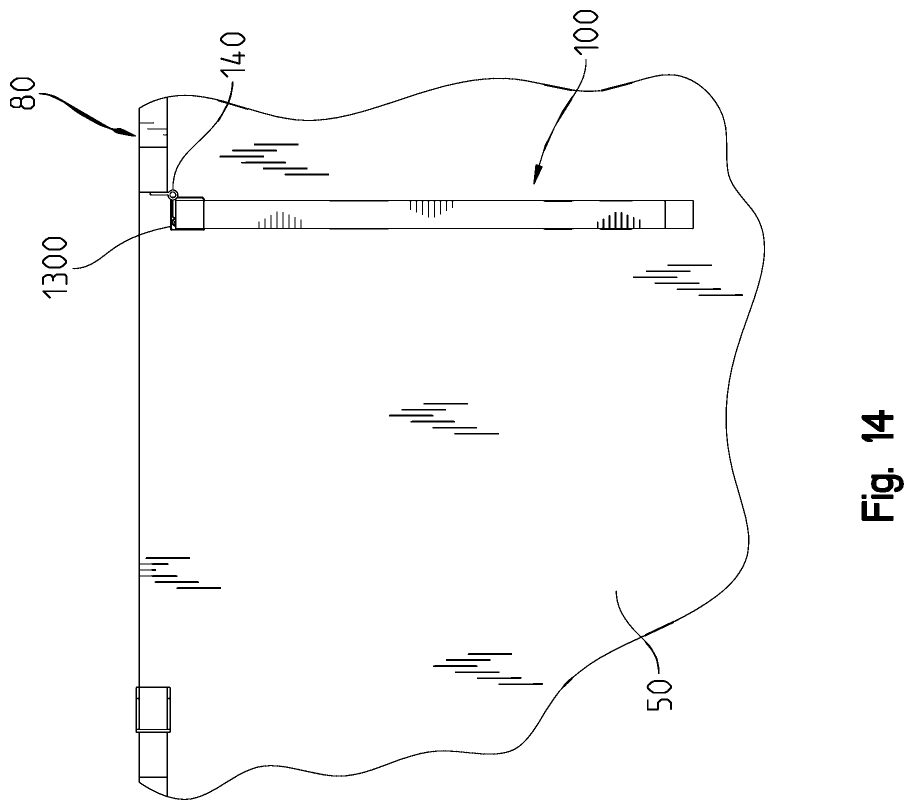 Patent US12617499 Figure 14 – Gate system for a pontoon boat