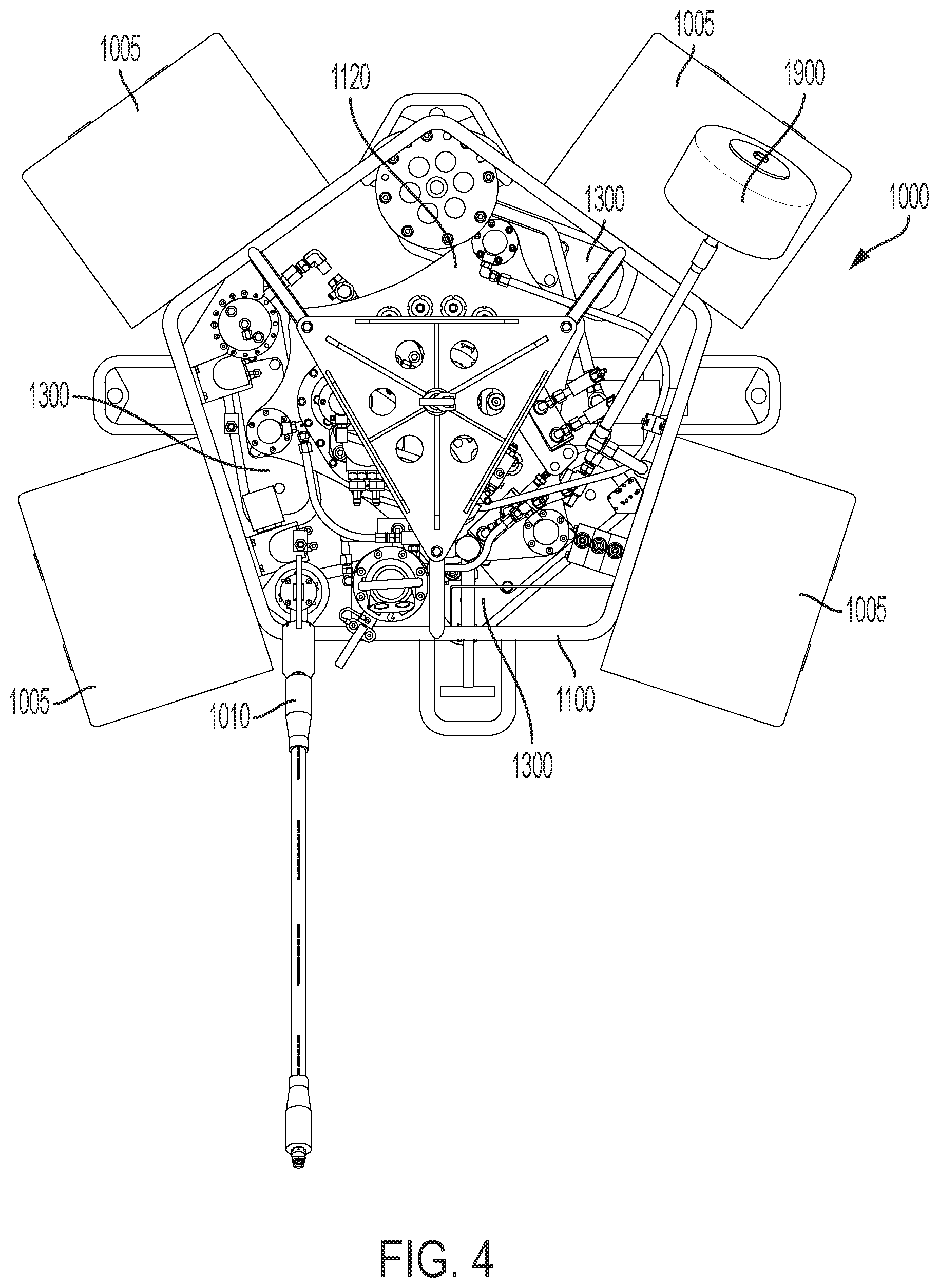 Patent US12617508 Figure 5 – Frame for an underwater drilling assembly