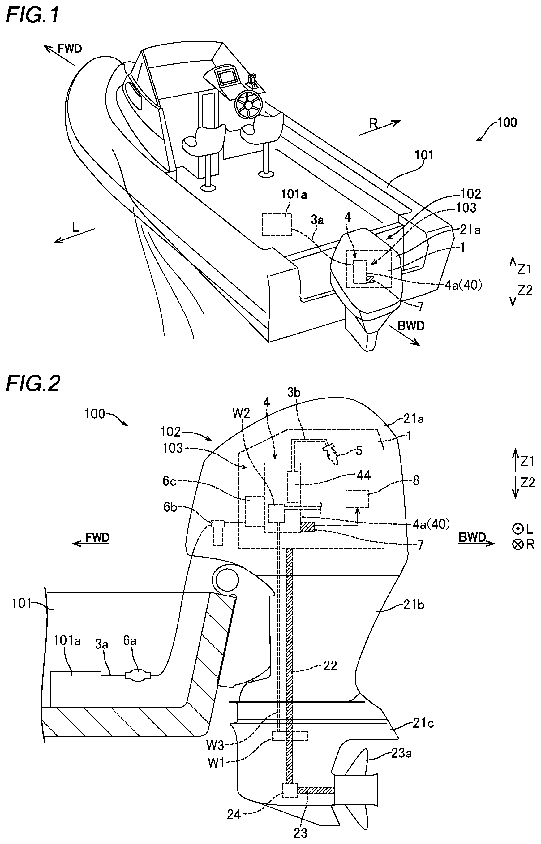 Patent US12617511 — Outboard motor and marine vessel — Figure 1