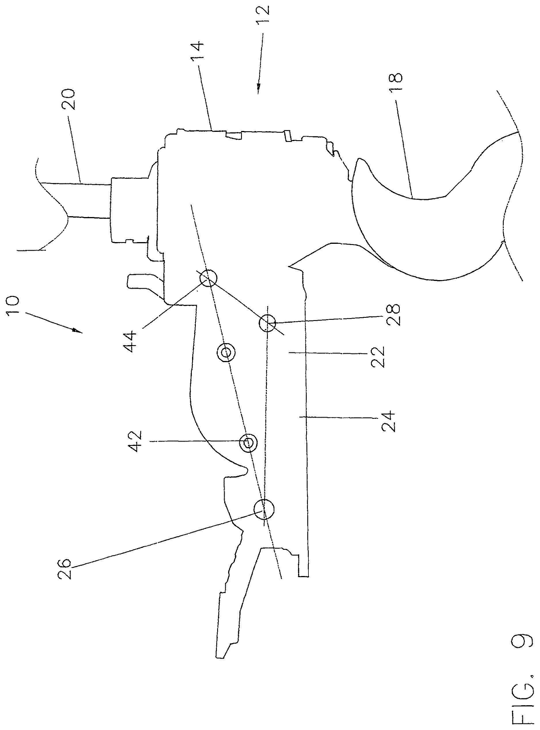 Patent US12617512 Figure 9 – Trolling motor mount