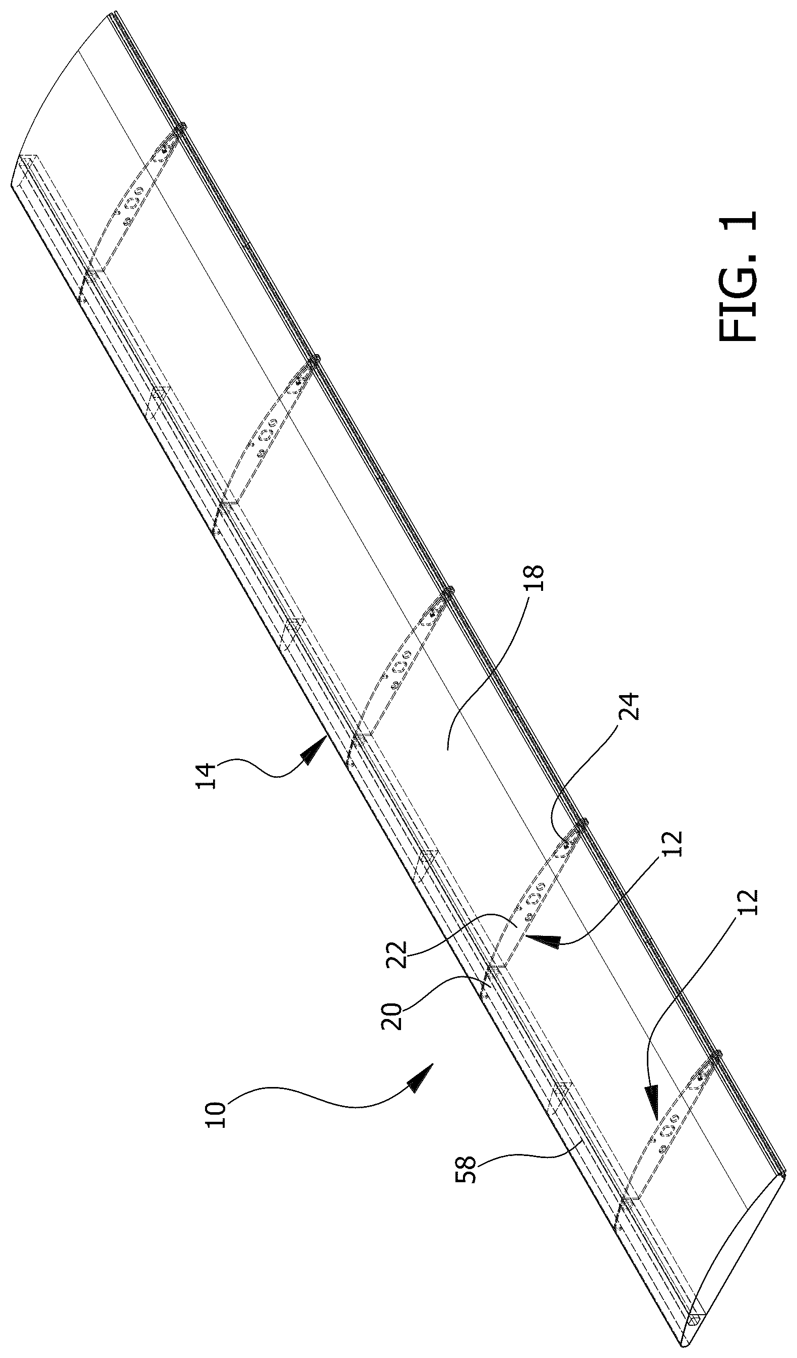 Patent US12617520 Figure 1 – Collapsible wing for aircraft