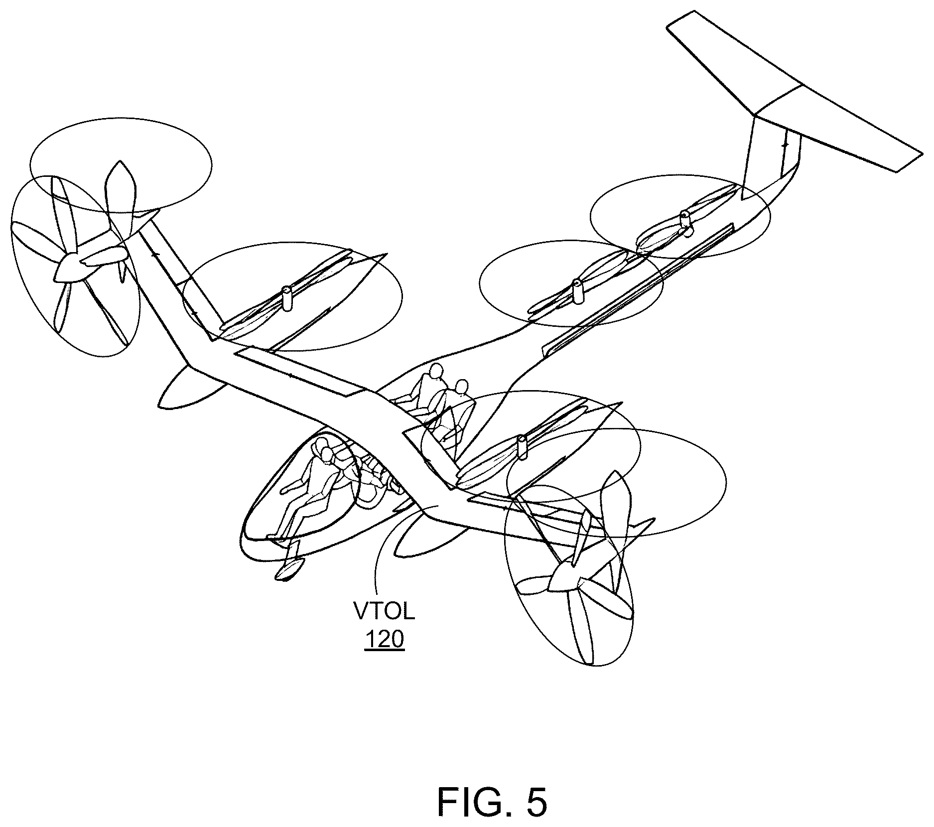 Patent US12617523 Figure 5 – Safe vertical take-off and landing aircraft payload distribution and adjustment