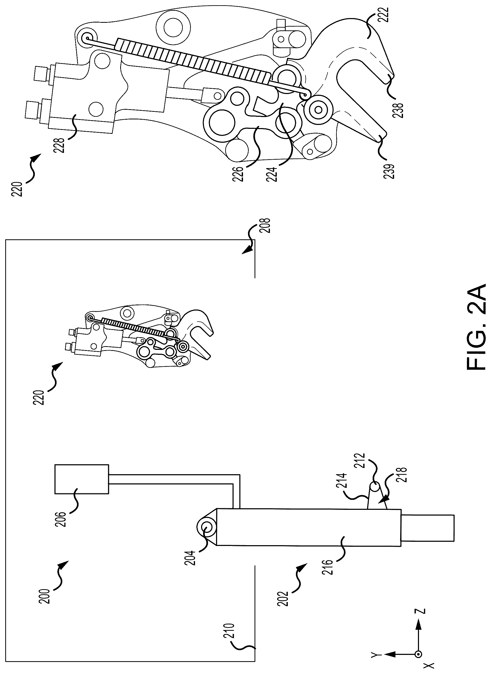 Patent US12617524 Figure 2 – Uplock unlock electro-hydrostatic actuator