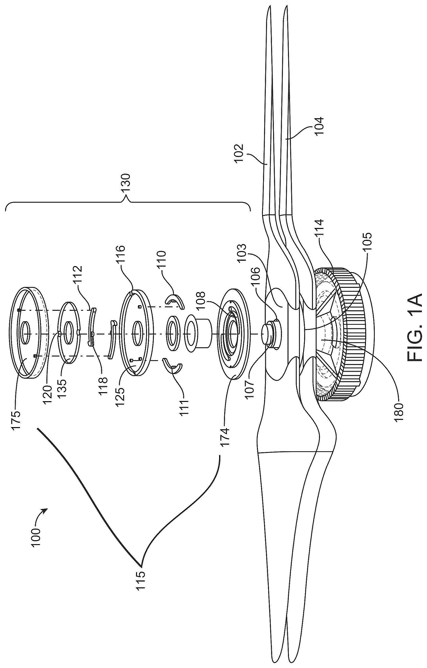 Patent US12617527 — Scissoring mechanisms deploying at low speed — Figure 1