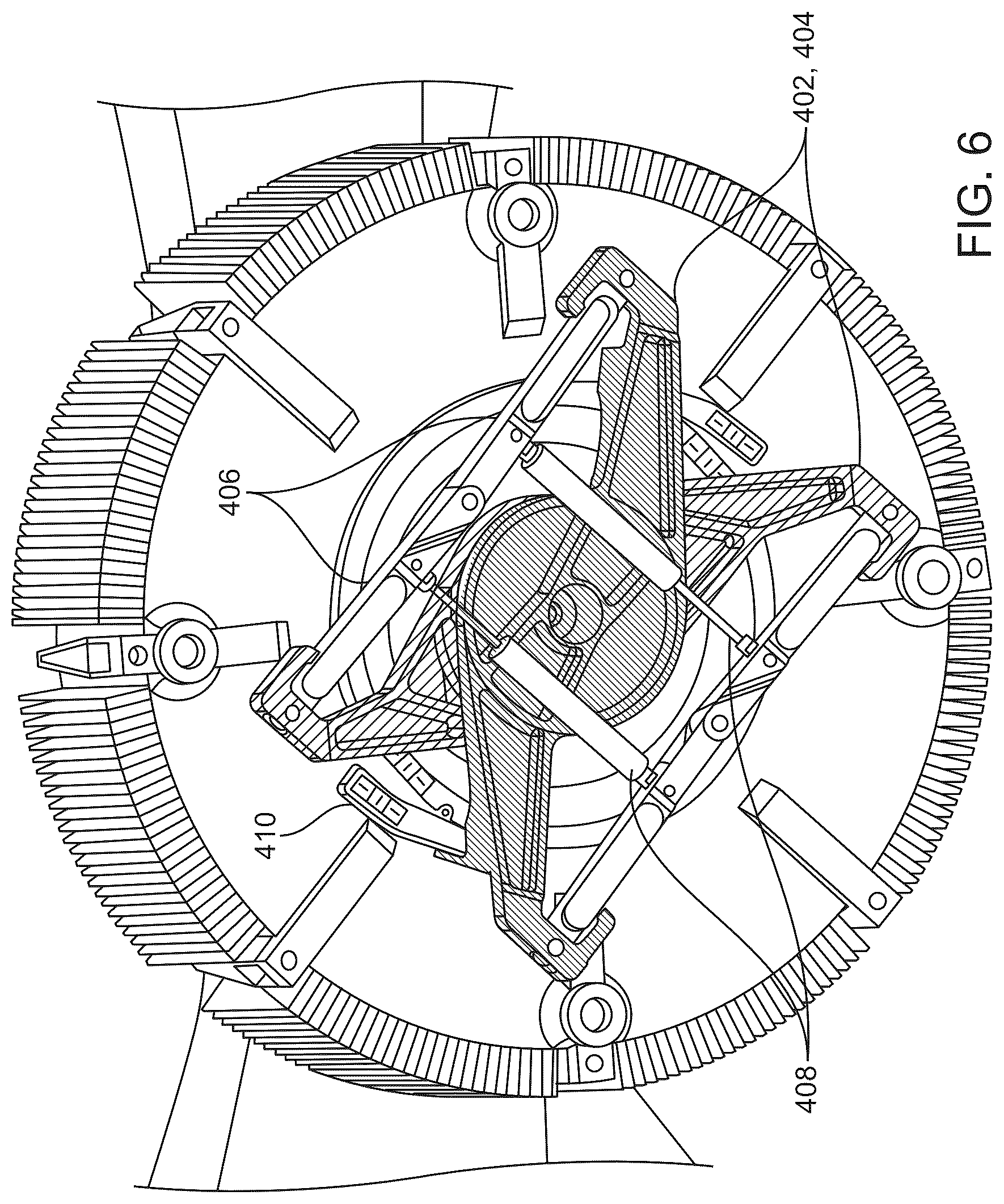 Patent US12617527 Figure 9 – Scissoring mechanisms deploying at low speed