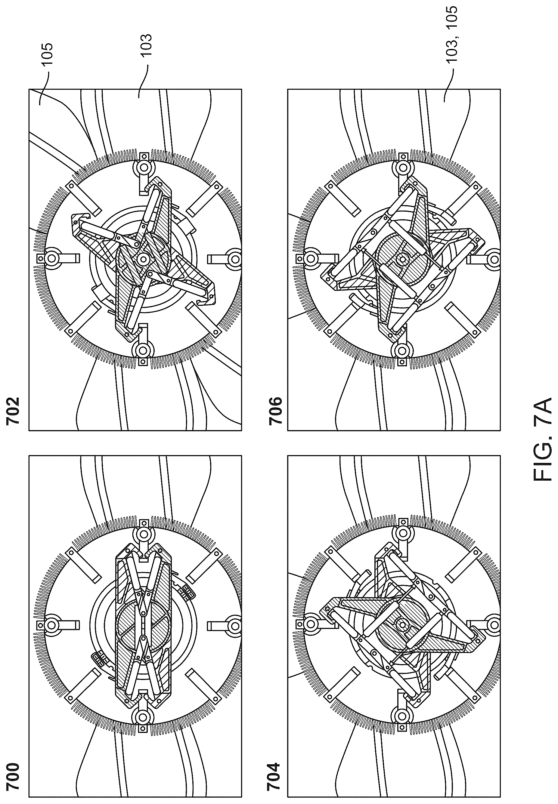 Patent US12617527 Figure 10 – Scissoring mechanisms deploying at low speed
