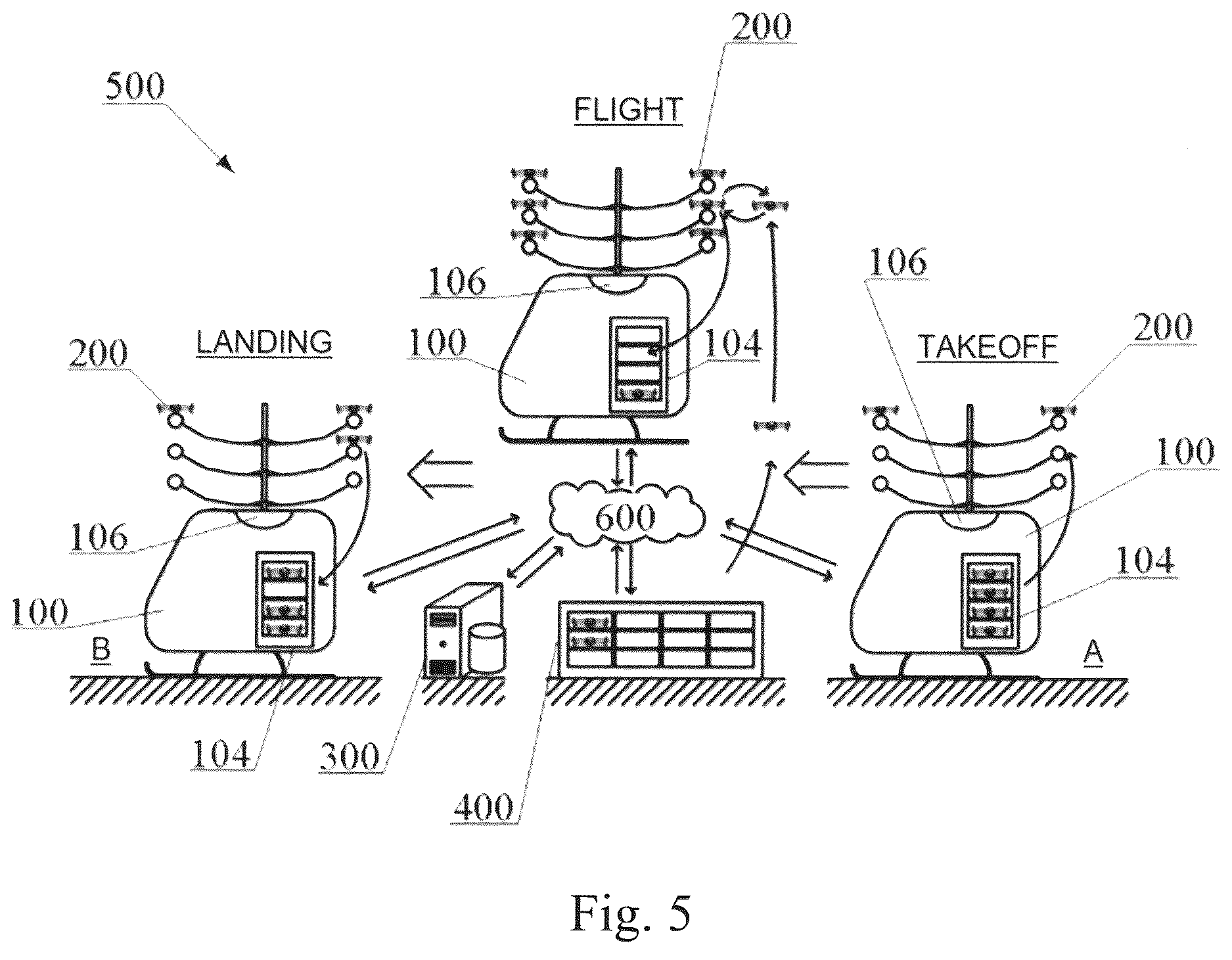 Patent US12617530 Figure 6 – Vehicle, transport system (variants) and method of moving vehicle