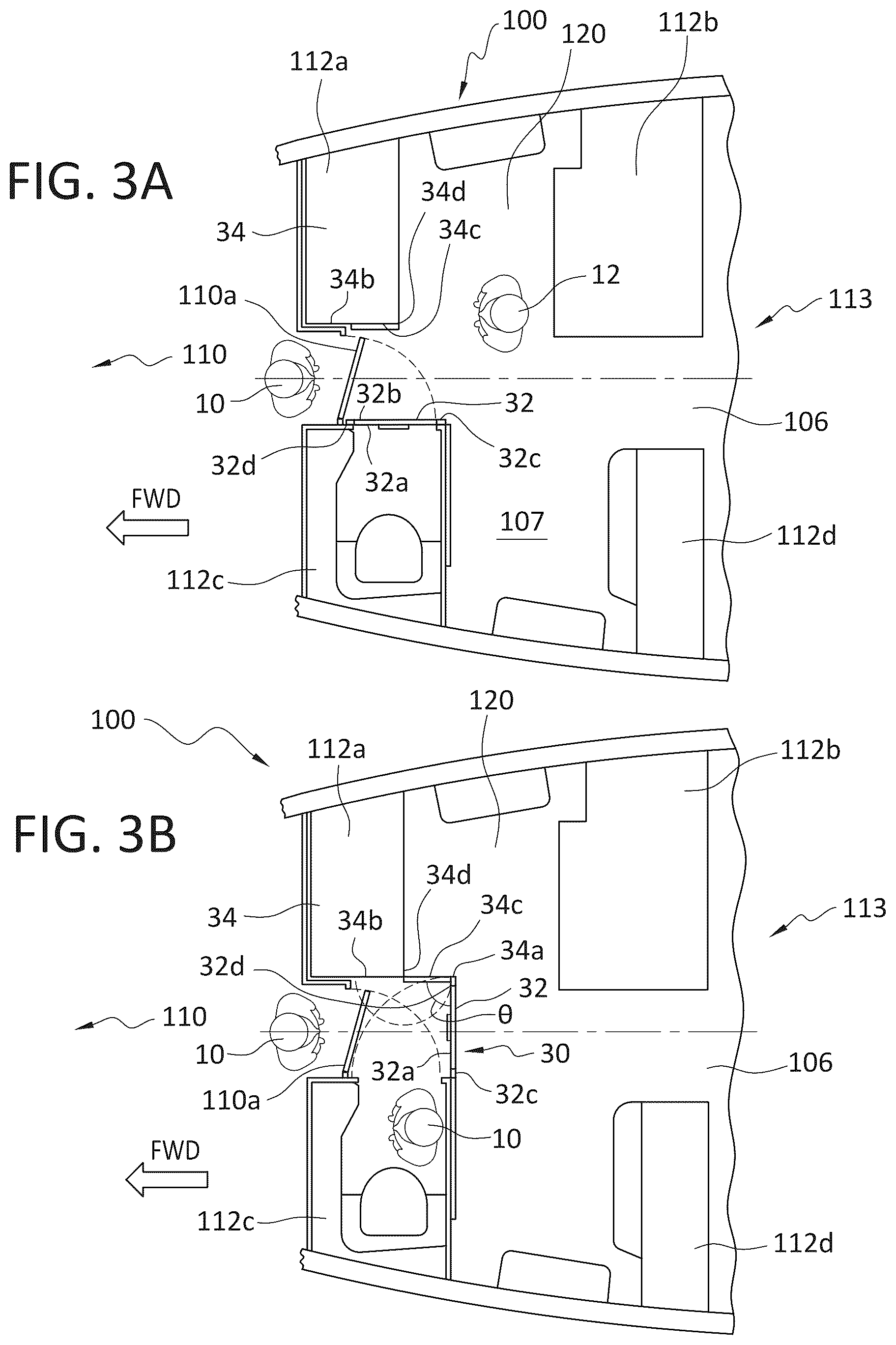Patent US12617532 Figure 5 – Dual purpose lavatory barrier