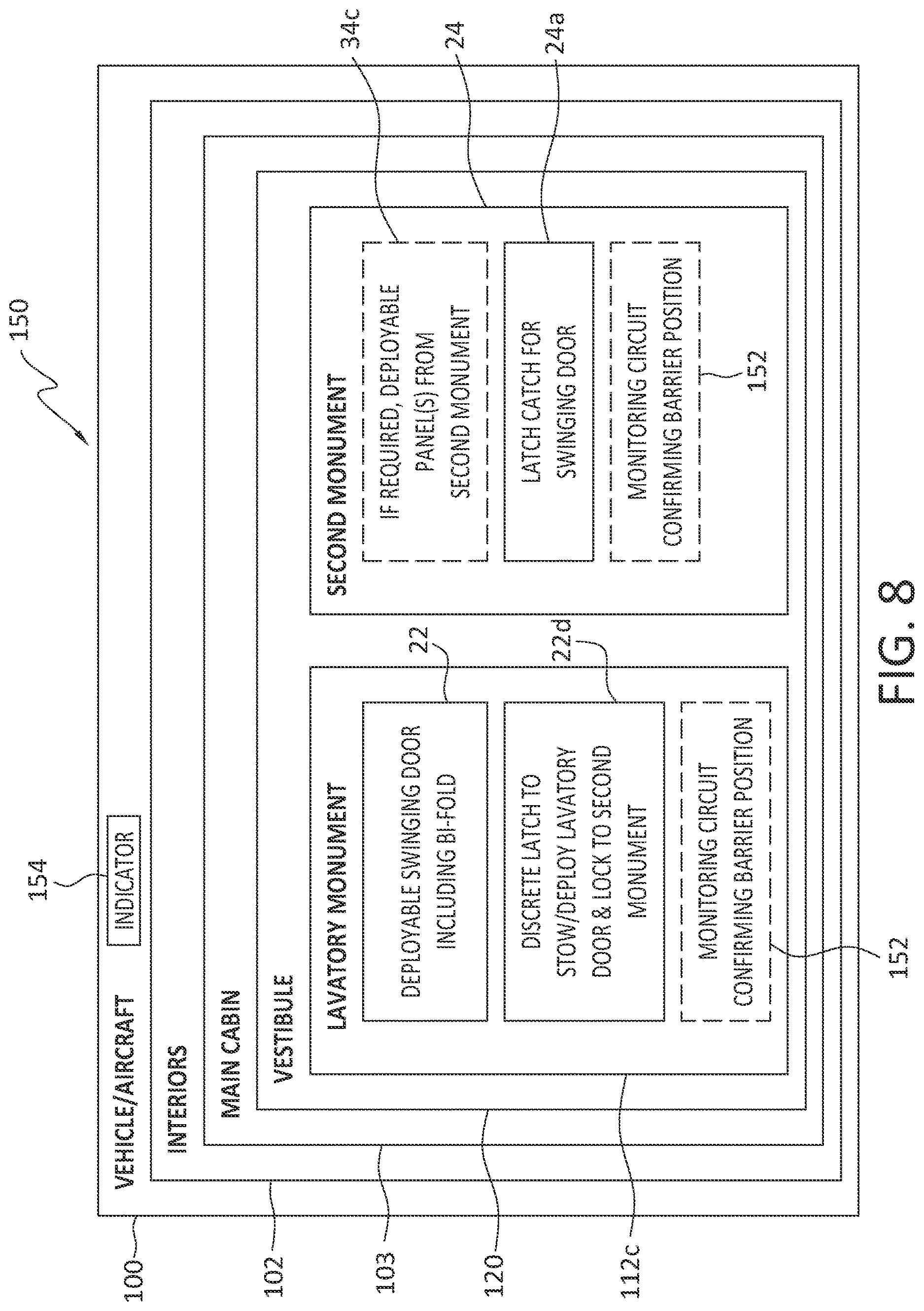 Patent US12617532 Figure 15 – Dual purpose lavatory barrier