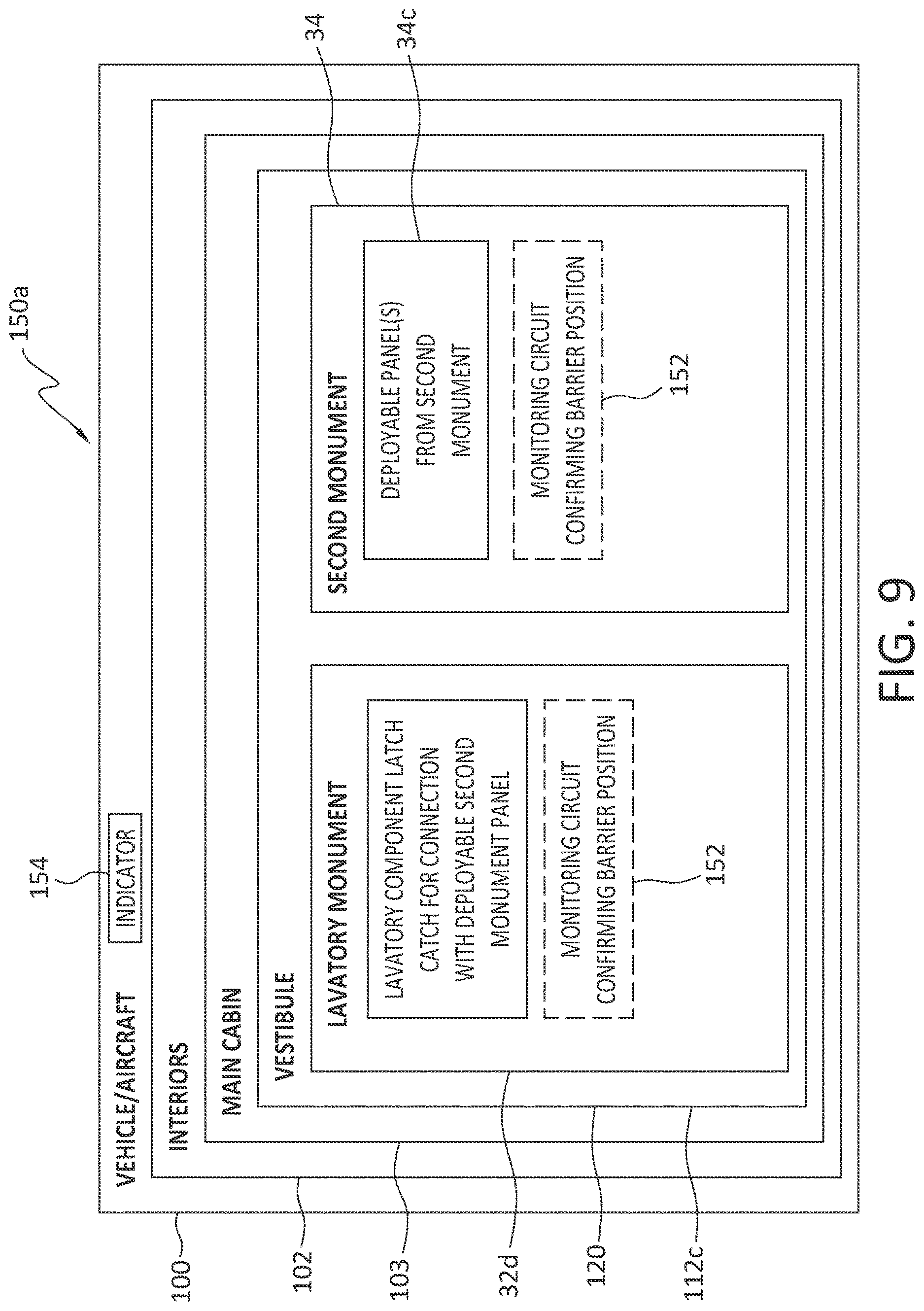 Patent US12617532 Figure 16 – Dual purpose lavatory barrier