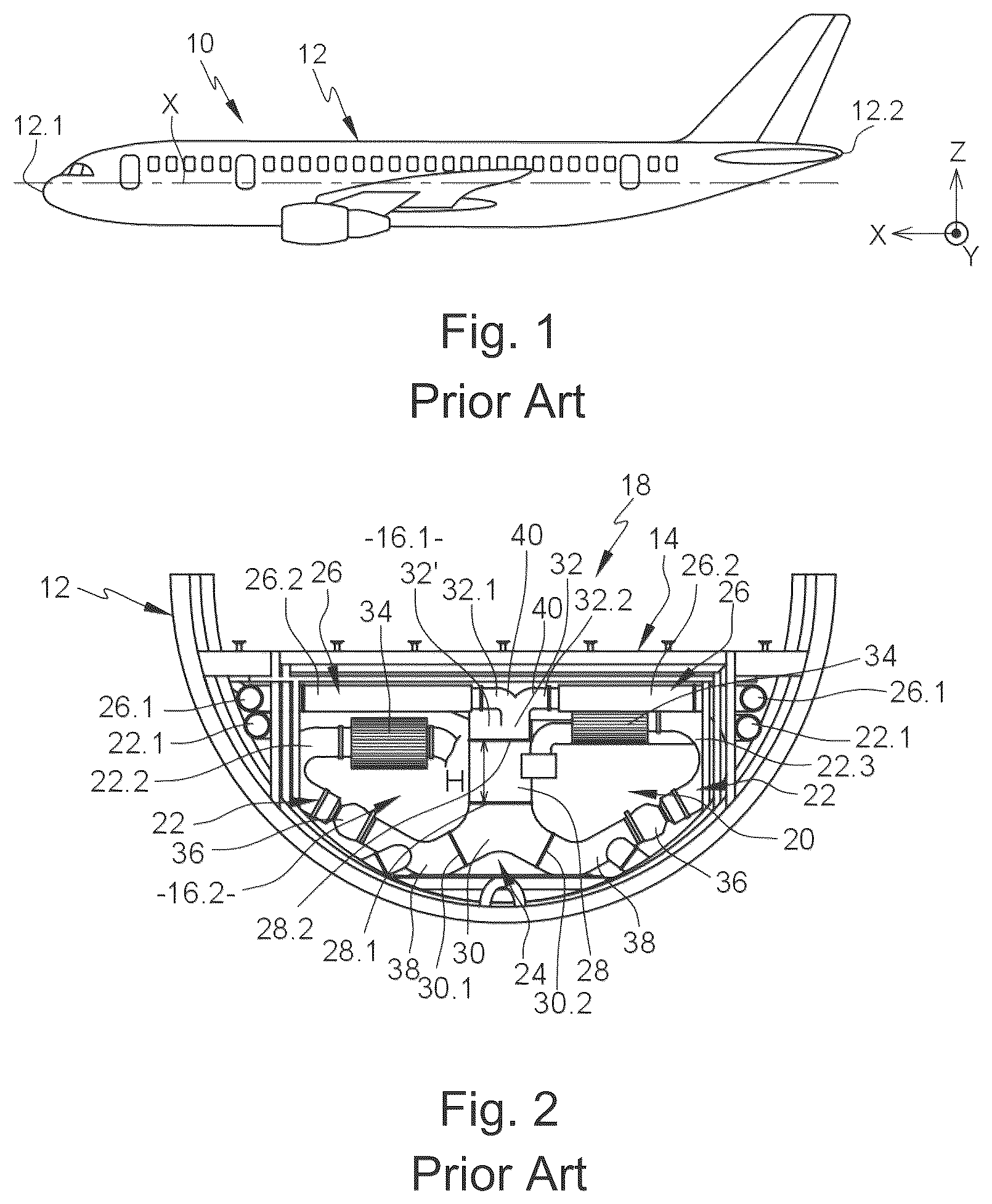 Patent US12617535 Figure 1 – Aircraft air conditioning device comprising a large-capacity mixer, method for installing such a device and aircraft equipped with such an air conditioning device