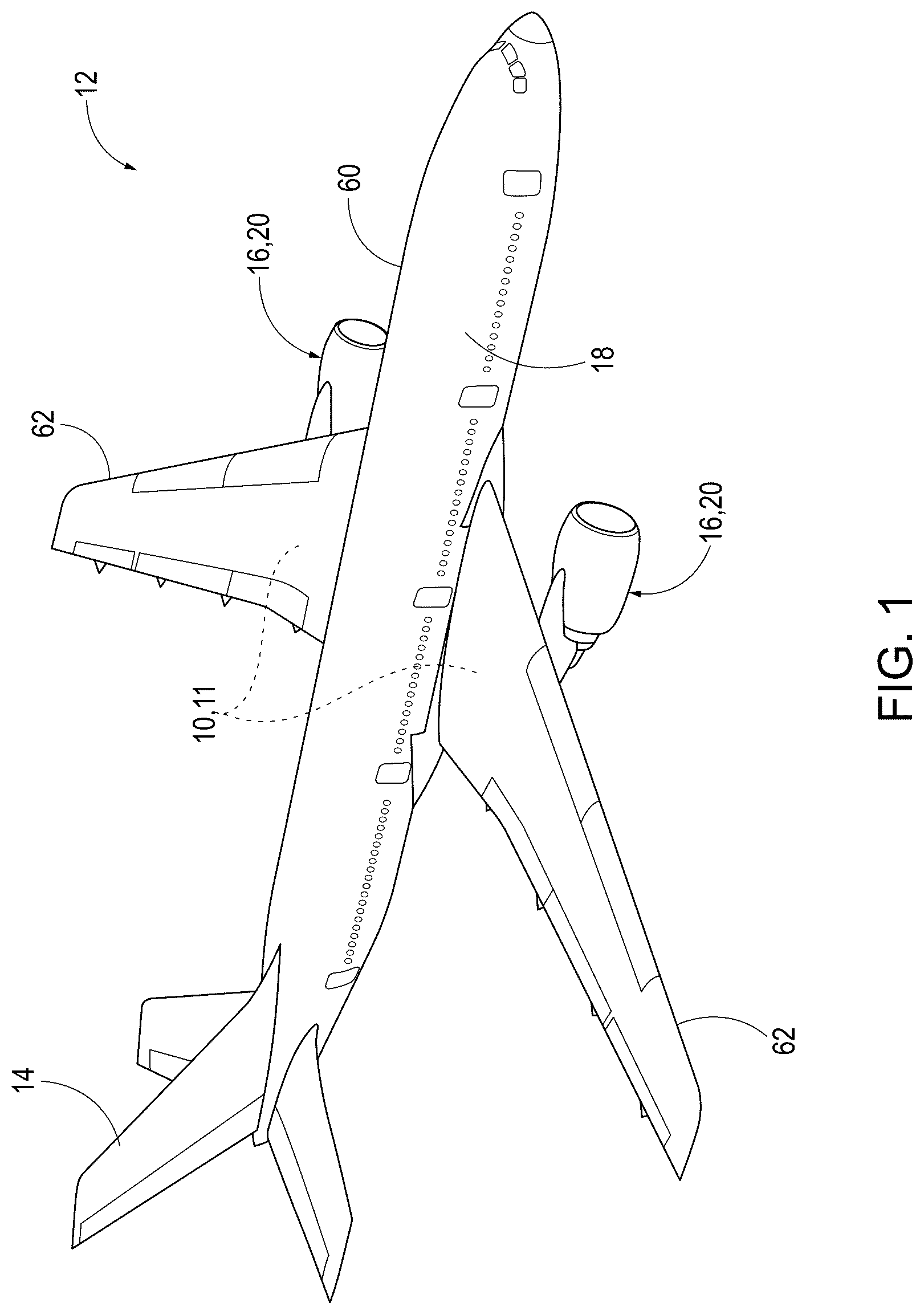 Patent US12617537 Figure 1 – Hybrid turbofan and solid oxide fuel cell propulsion system and related methods