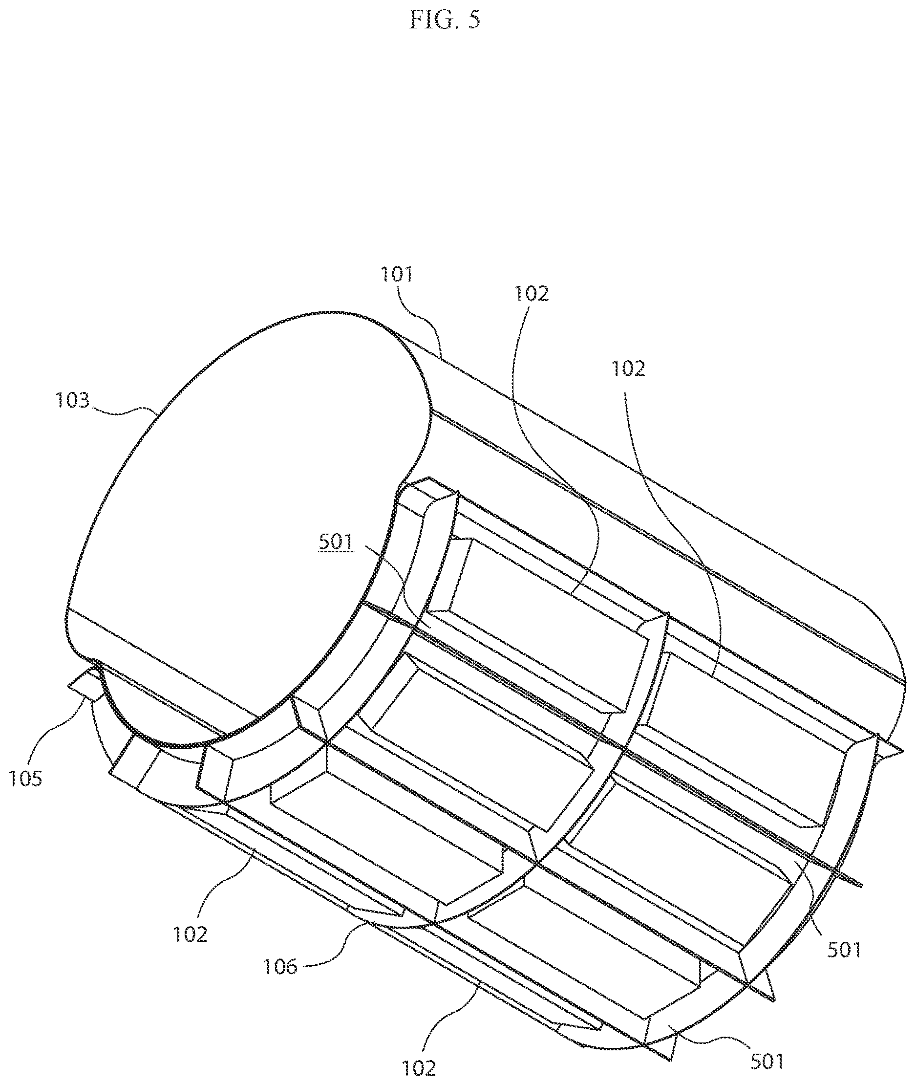 Patent US12617542 Figure 5 – Battery storage system for an aircraft