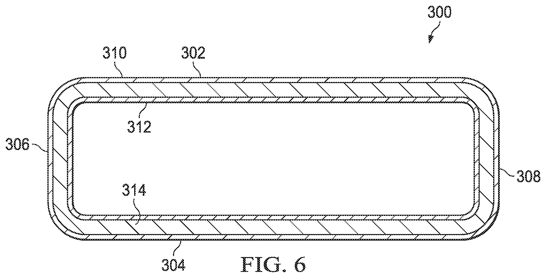 Patent US12617545 Figure 8 – Aircraft liquid containment cell including self-sealing structure
