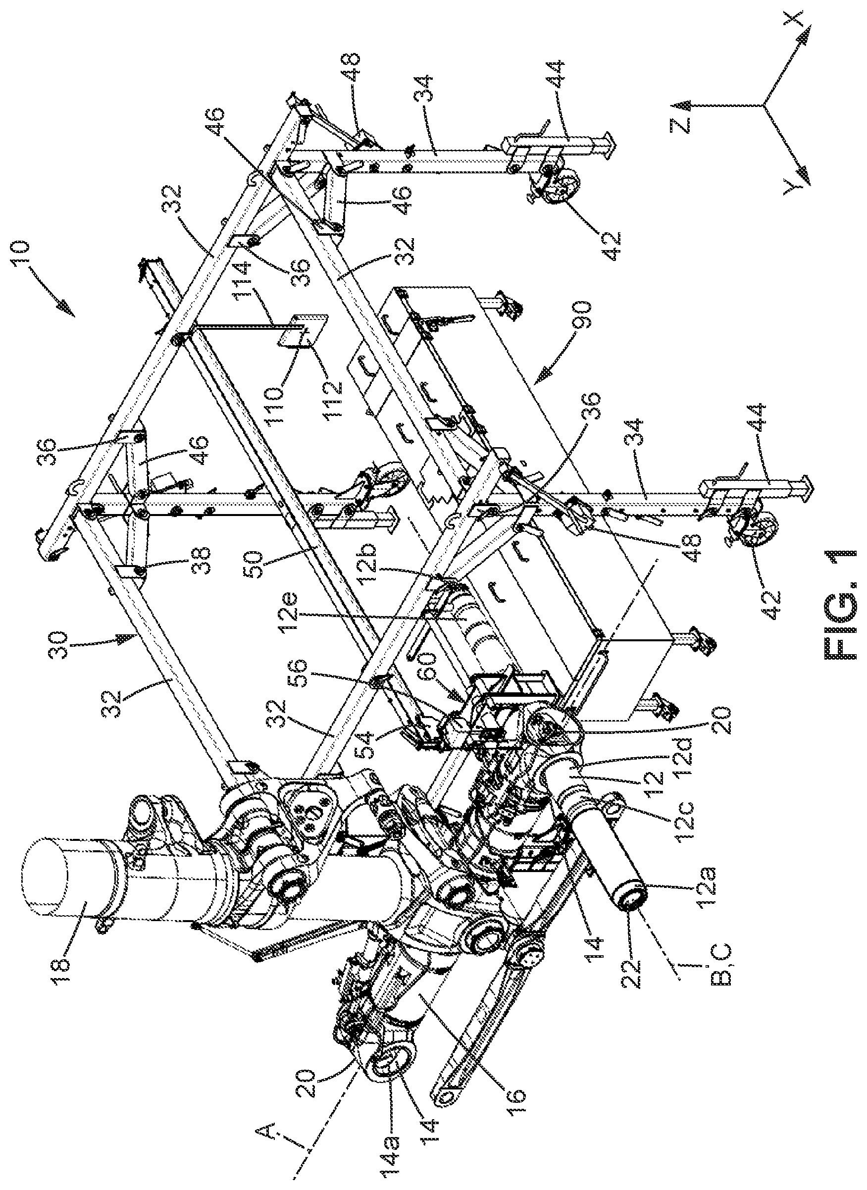 Patent US12617551 Figure 1 – Method for mounting an axle in a bogie, and associated installation