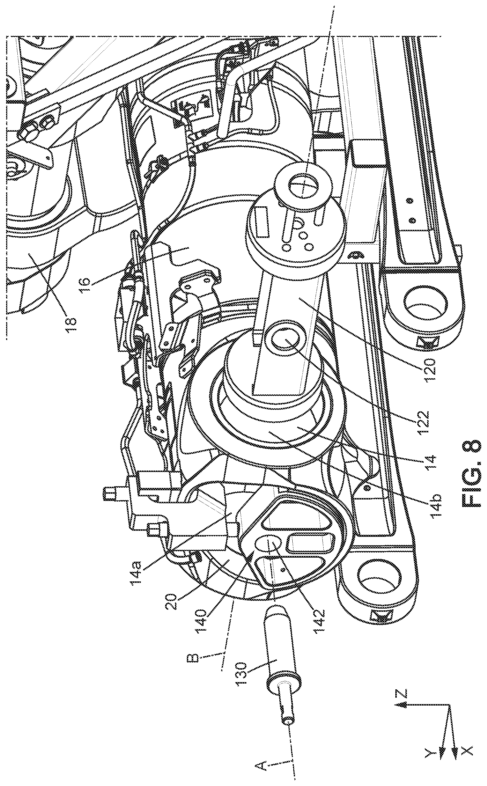 Patent US12617551 Figure 8 – Method for mounting an axle in a bogie, and associated installation