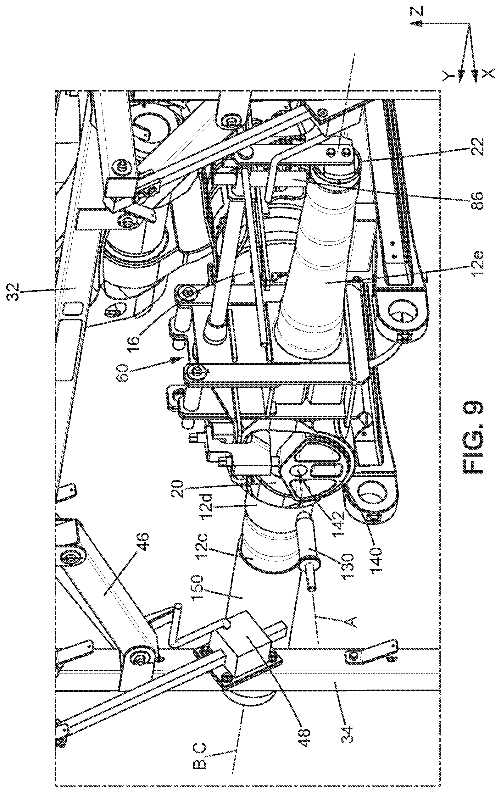 Patent US12617551 Figure 9 – Method for mounting an axle in a bogie, and associated installation