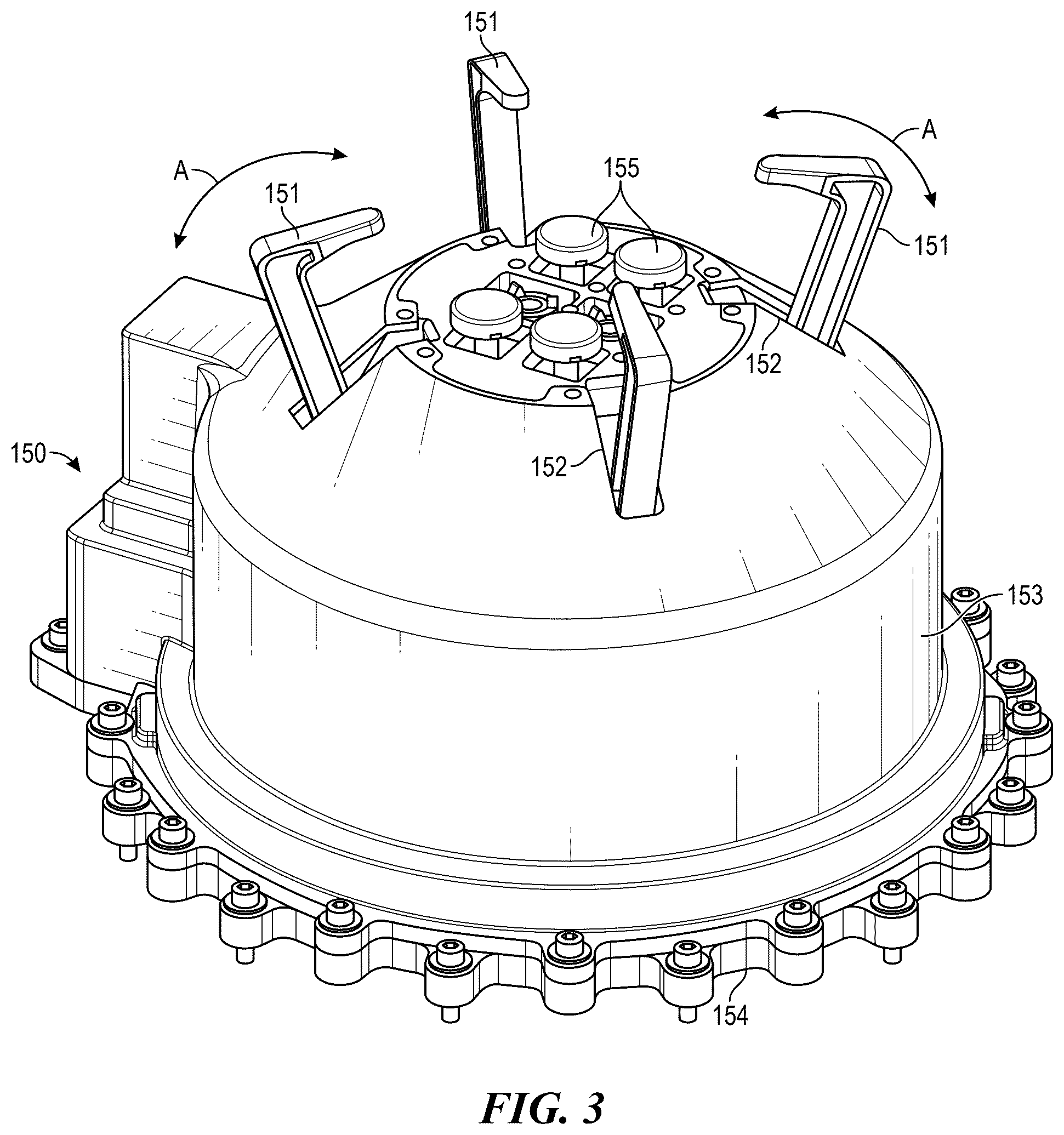 Patent US12617556 Figure 3 – Material transfer interfaces for space vehicles, and associated systems and methods