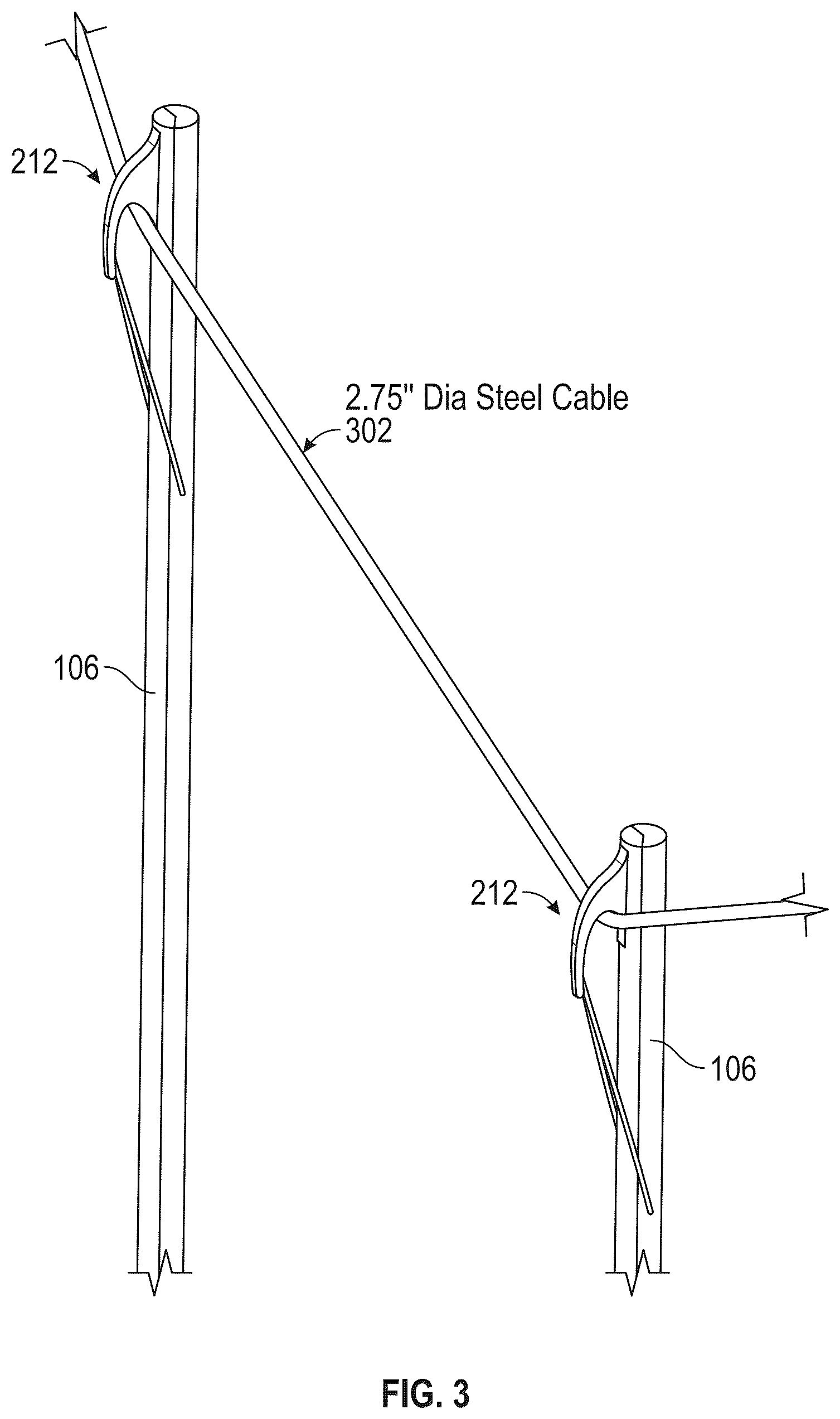 Patent US12617557 Figure 5 – System for receiving a descending rocket on a semisubmersible vessel using a suspended cable