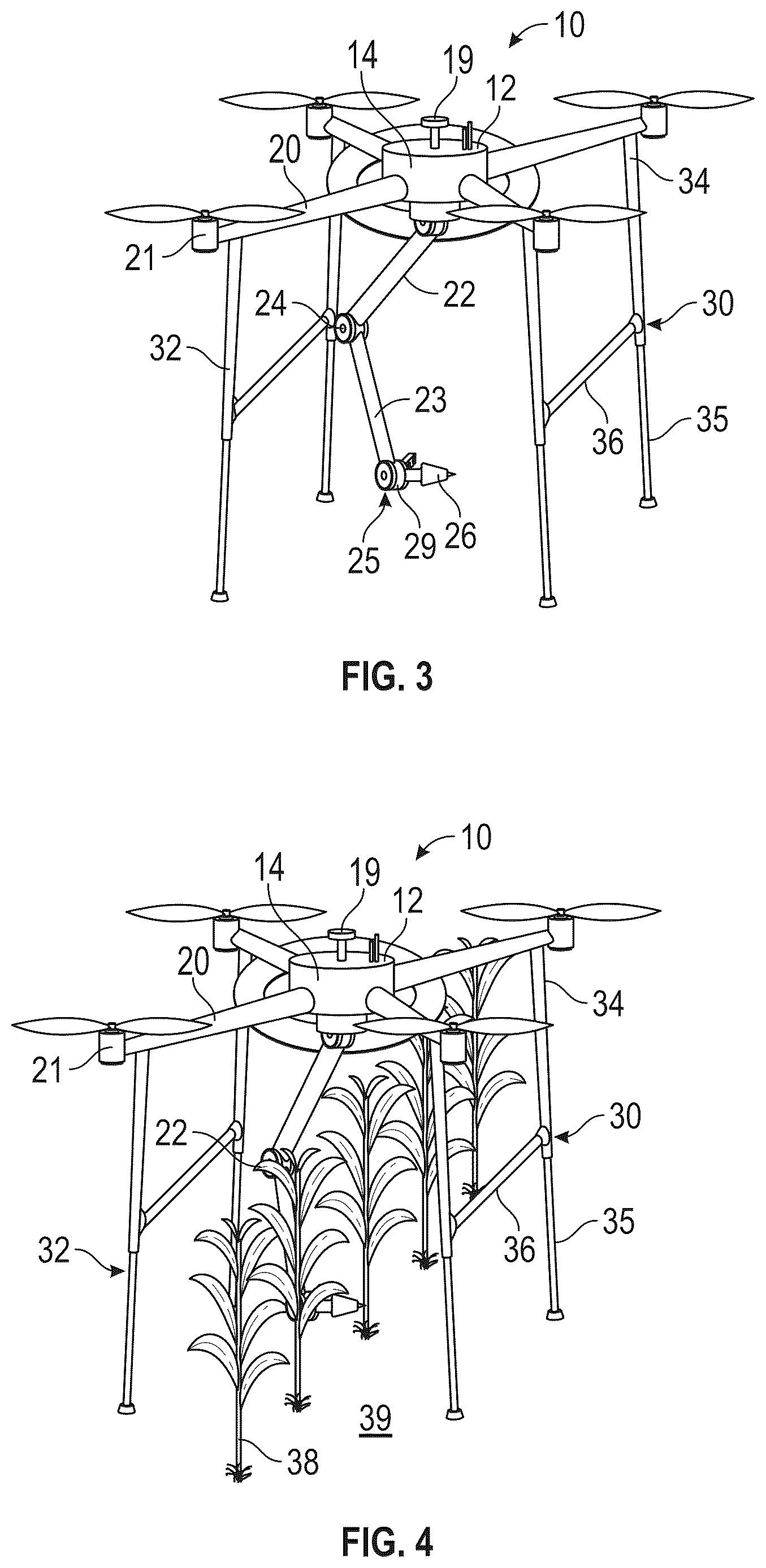 Patent US12617561 Figure 3 – Robotic multicopter sampler for infield crop and soil health sensing and tissue sample collection