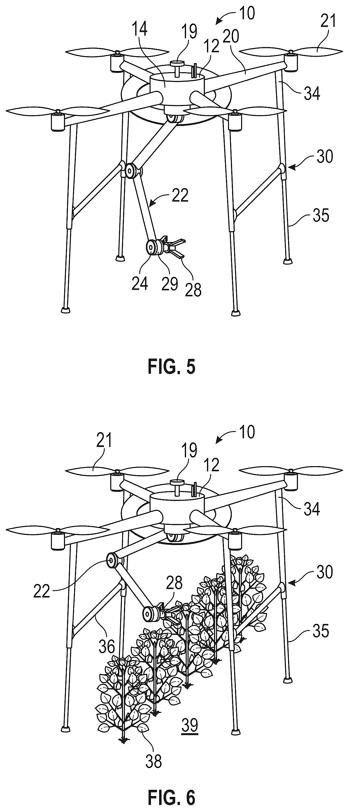 Patent US12617561 Figure 4 – Robotic multicopter sampler for infield crop and soil health sensing and tissue sample collection