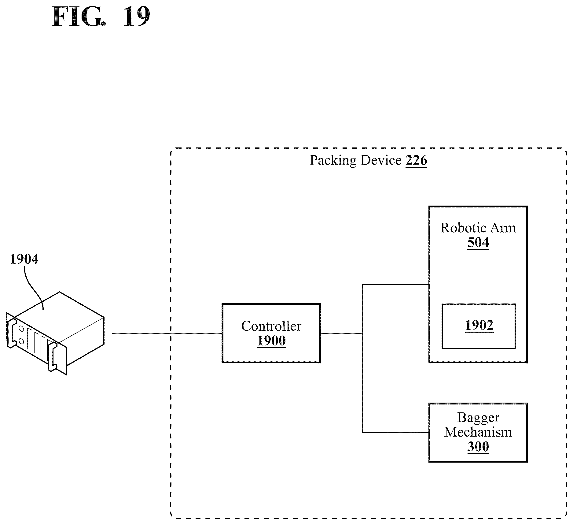 Patent US12617566 Figure 19 – Literature packaging system for a high-volume pharmacy