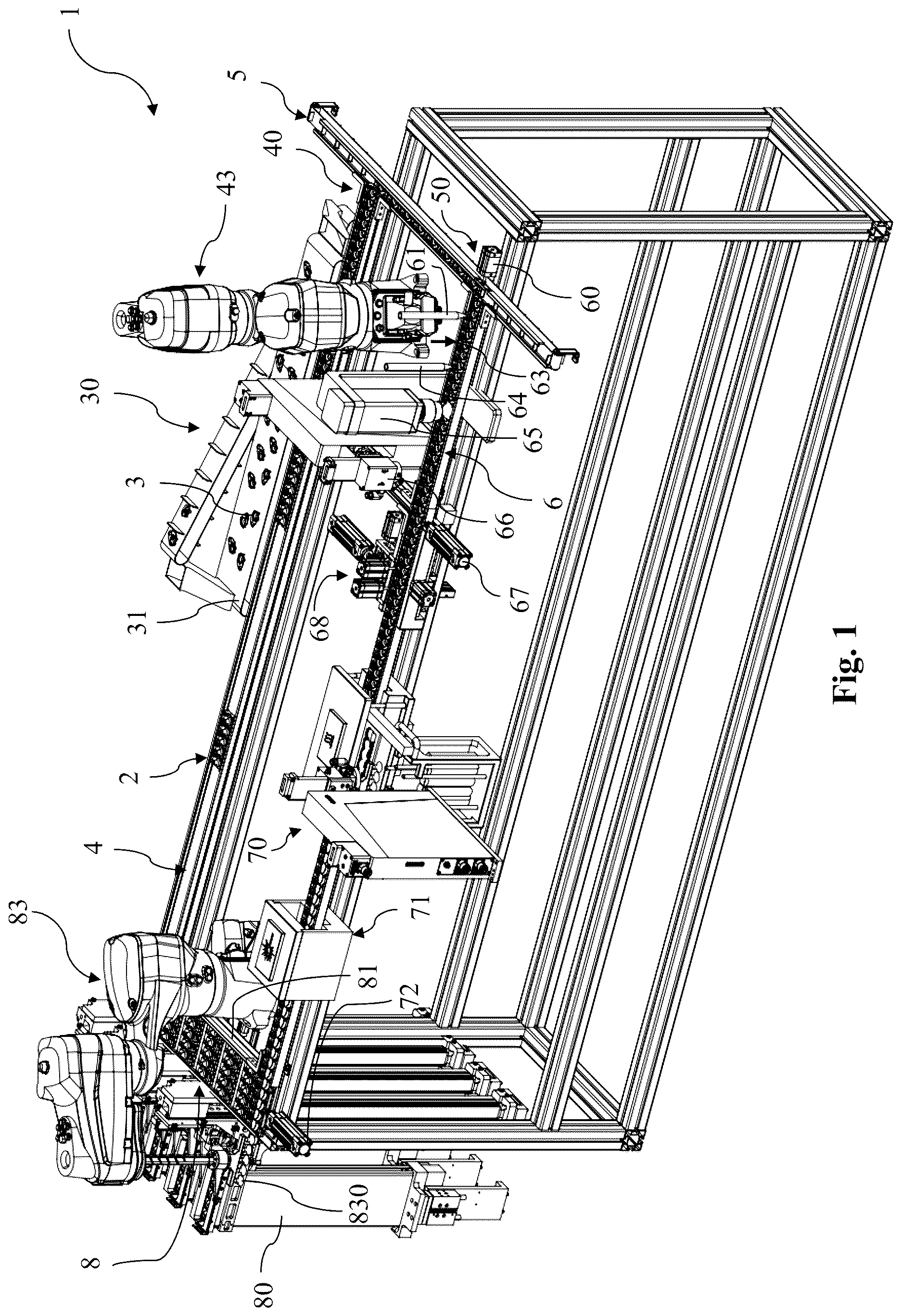 Patent US12617569 Figure 1 – Primary packaging line for ophthalmic articles