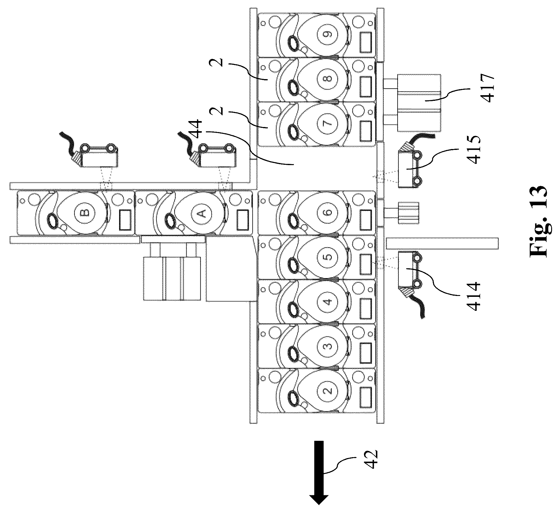 Patent US12617569 Figure 11 – Primary packaging line for ophthalmic articles