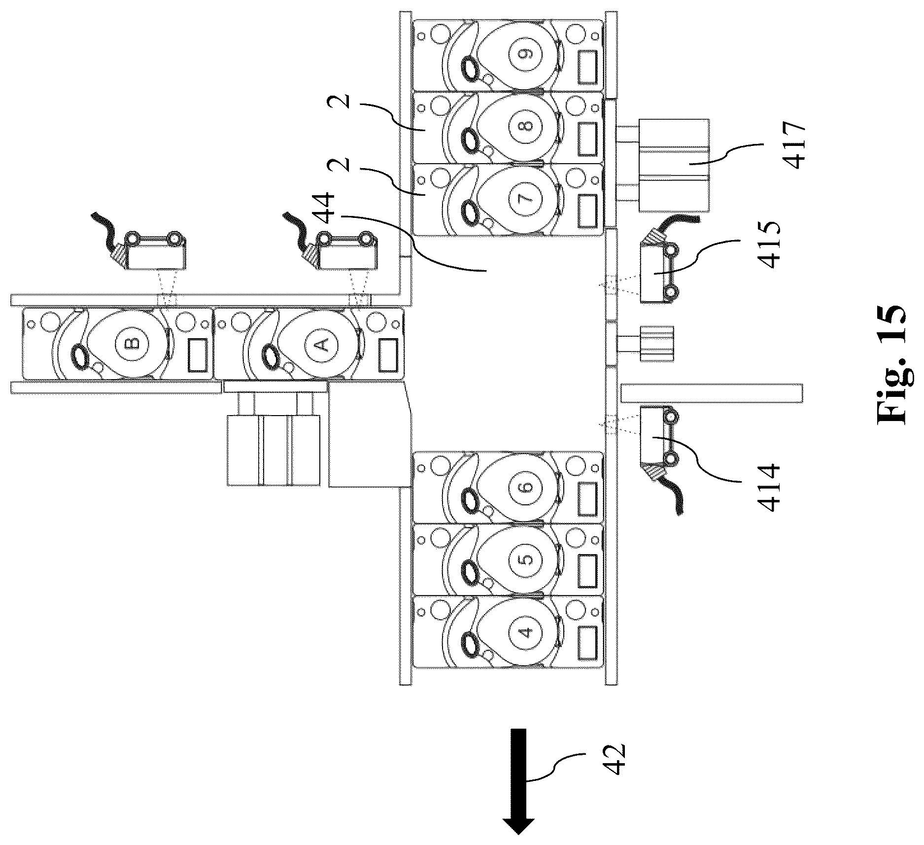 Patent US12617569 Figure 13 – Primary packaging line for ophthalmic articles
