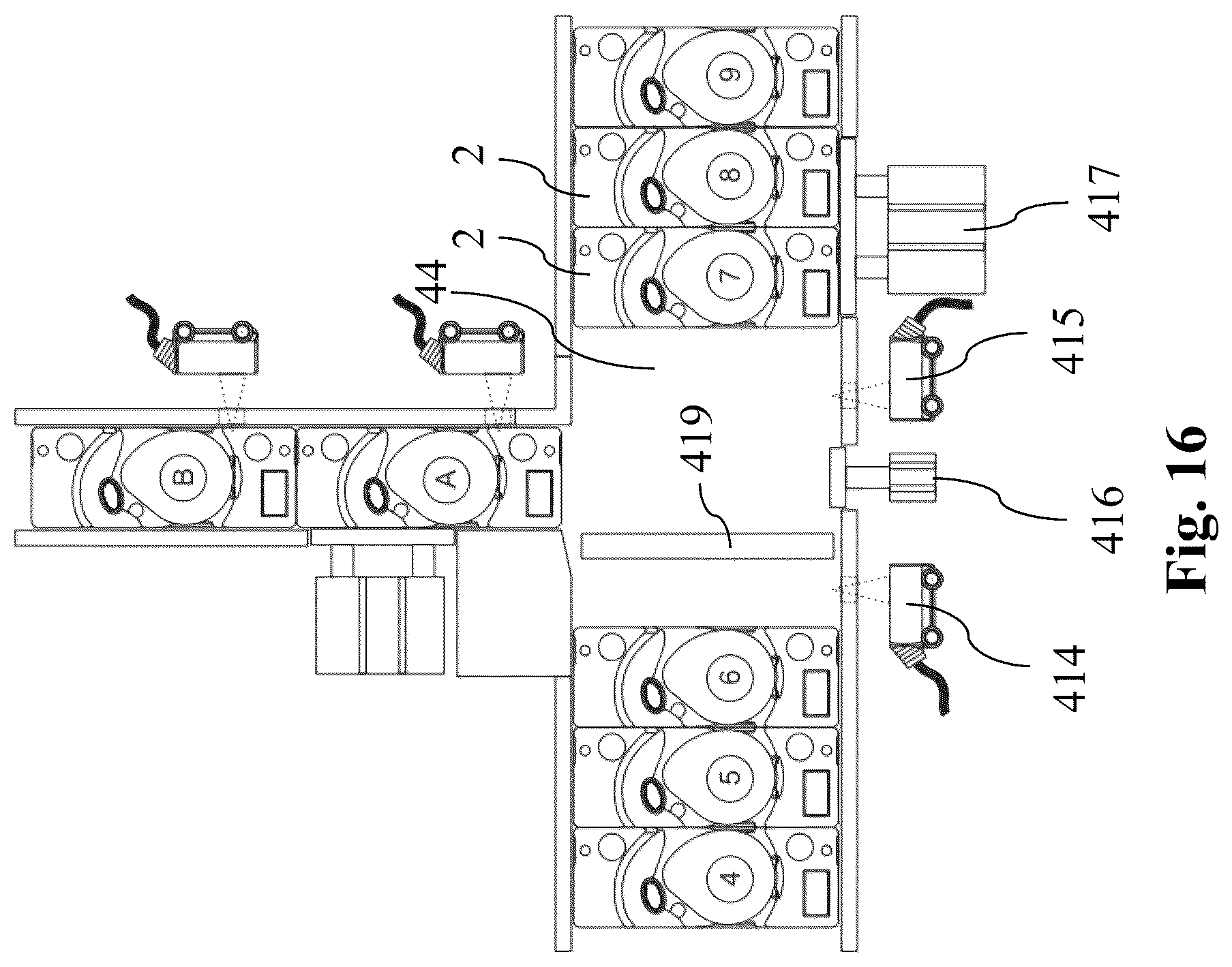 Patent US12617569 Figure 14 – Primary packaging line for ophthalmic articles