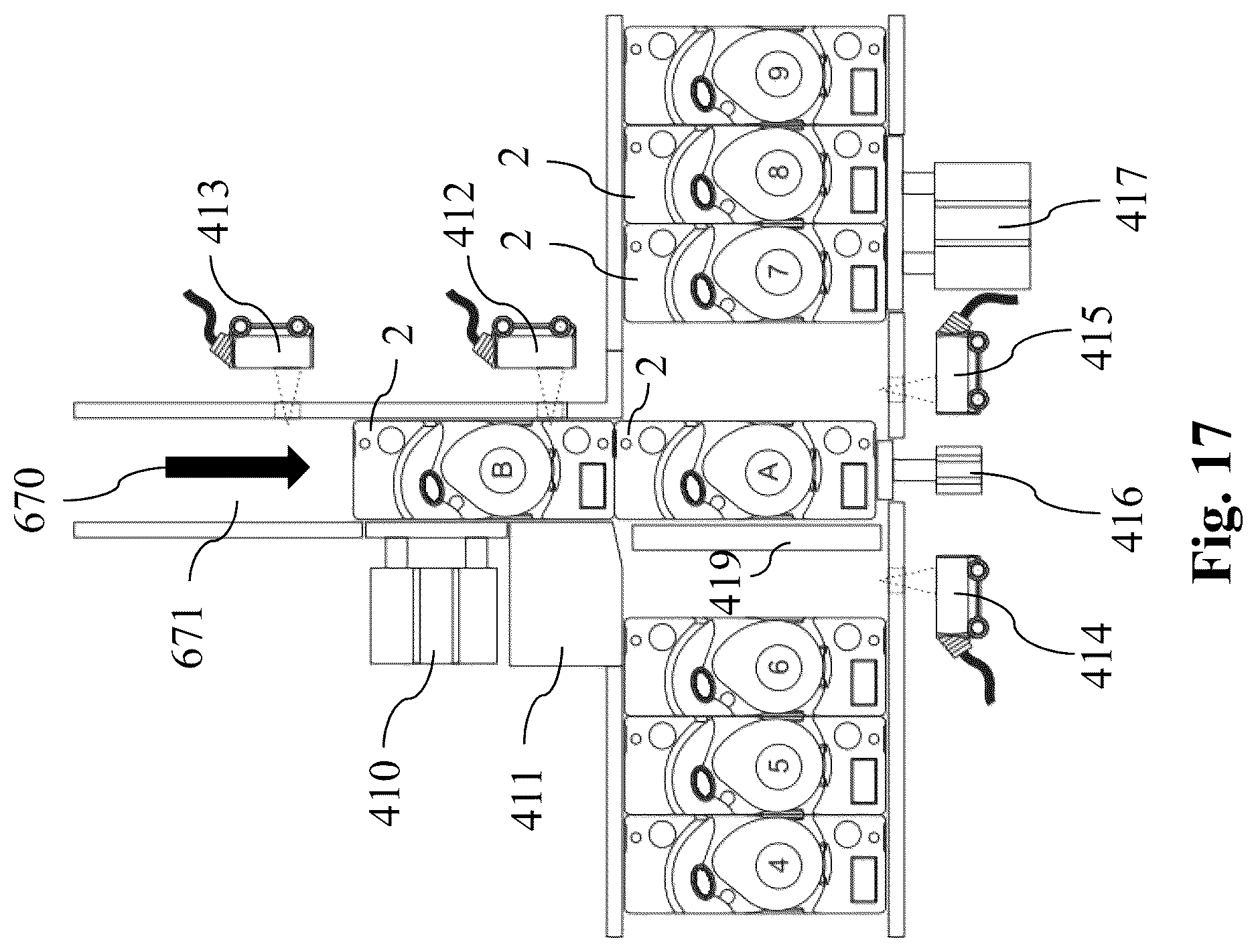 Patent US12617569 Figure 15 – Primary packaging line for ophthalmic articles