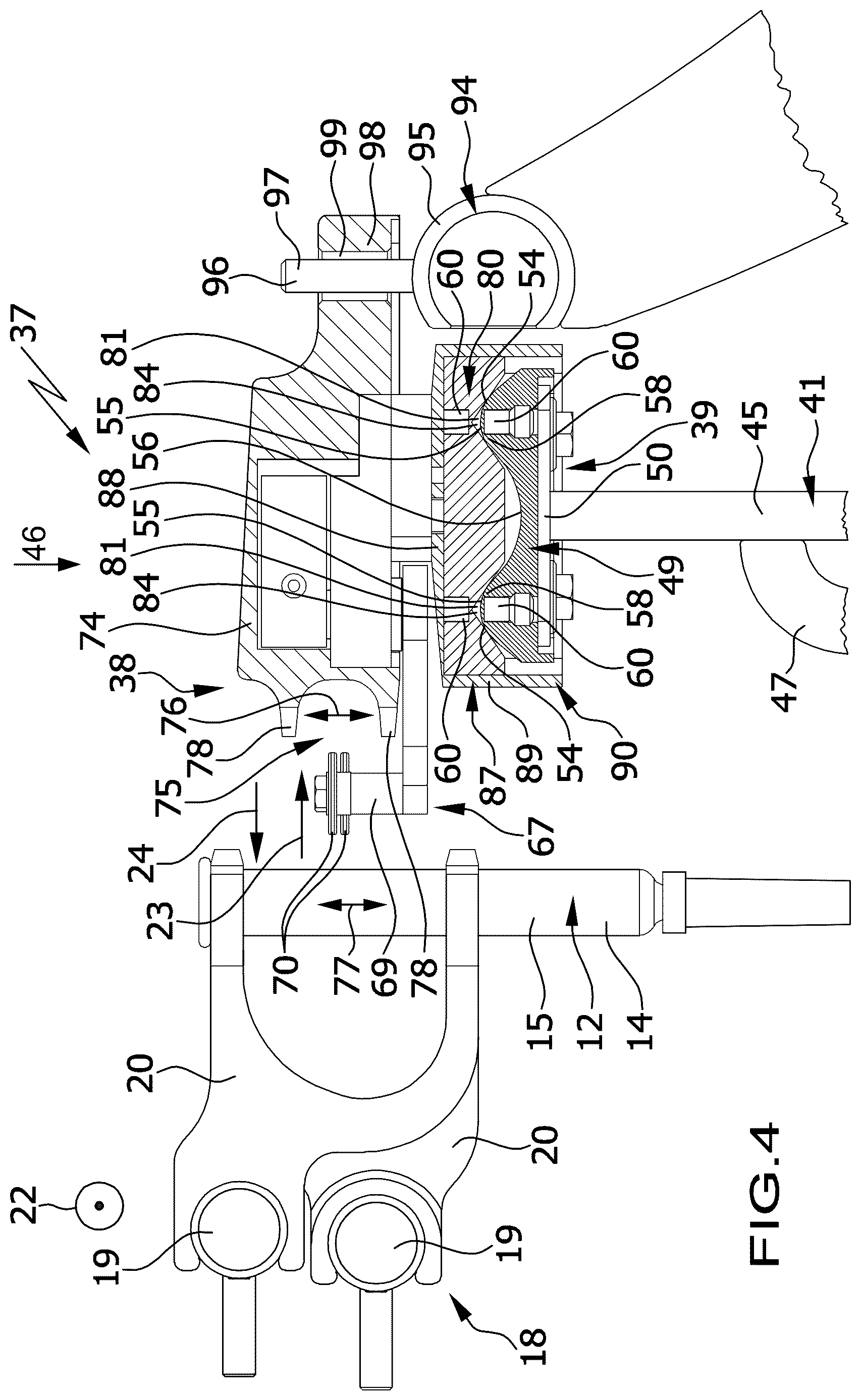Patent US12617571 Figure 4 – Fixing apparatus for a container, and system for processing containers