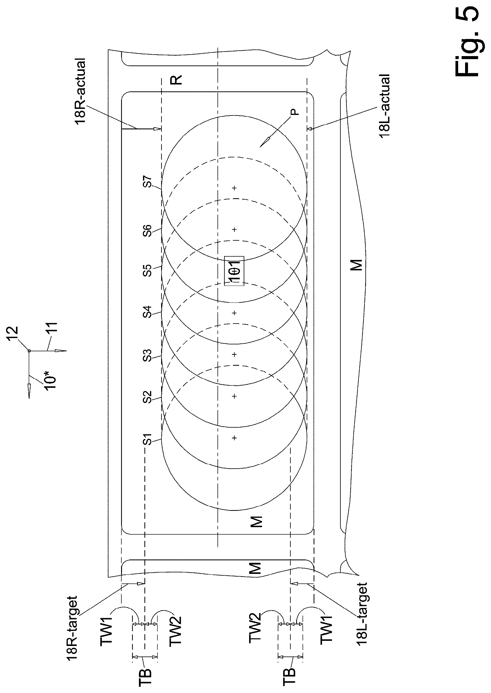Patent US12617573 Figure 8 – Method for automatically maintaining a predetermined portion arrangement in a tray trough and packaging apparatus suitable therefor