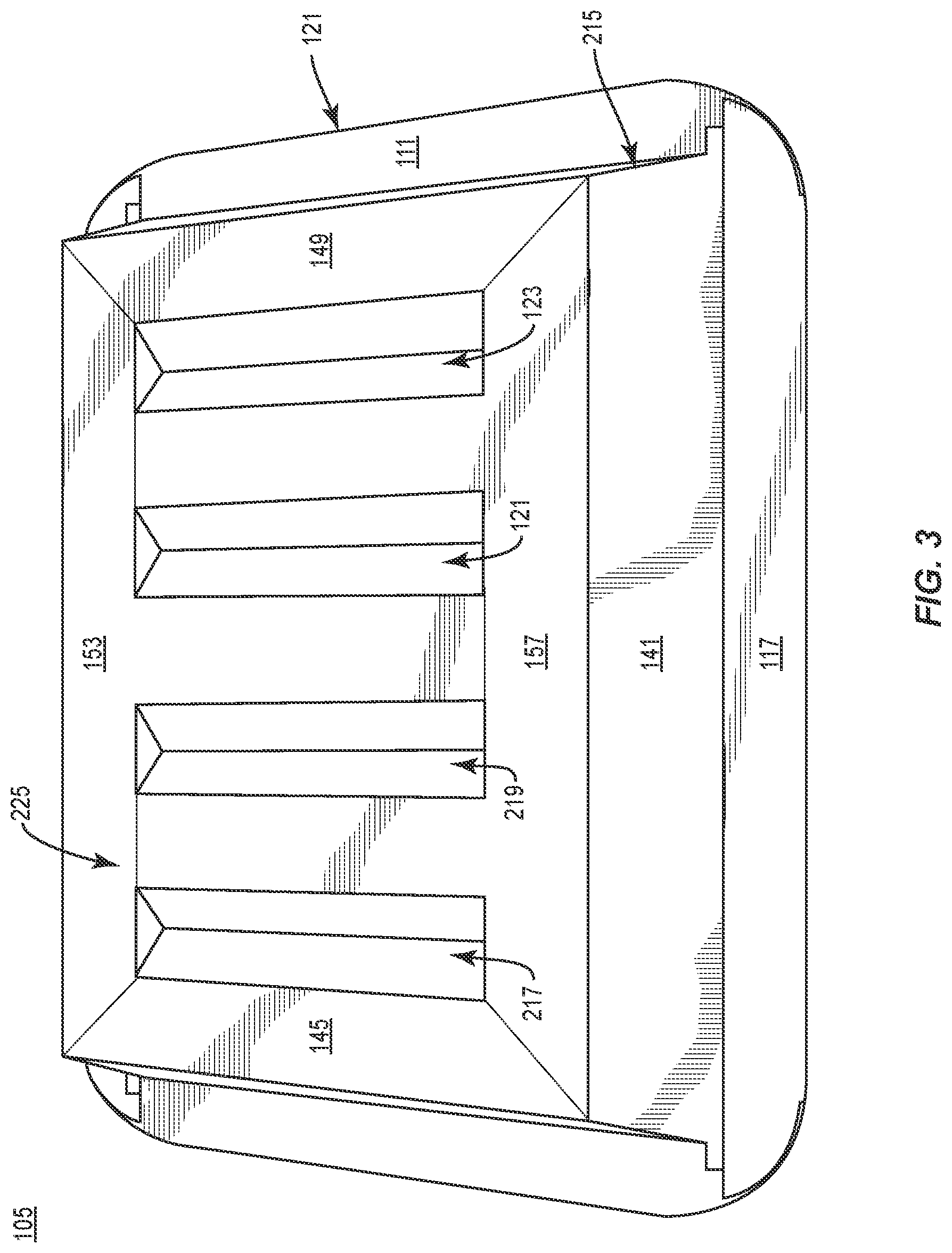 Patent US12617578 Figure 3 – Tray with divider features